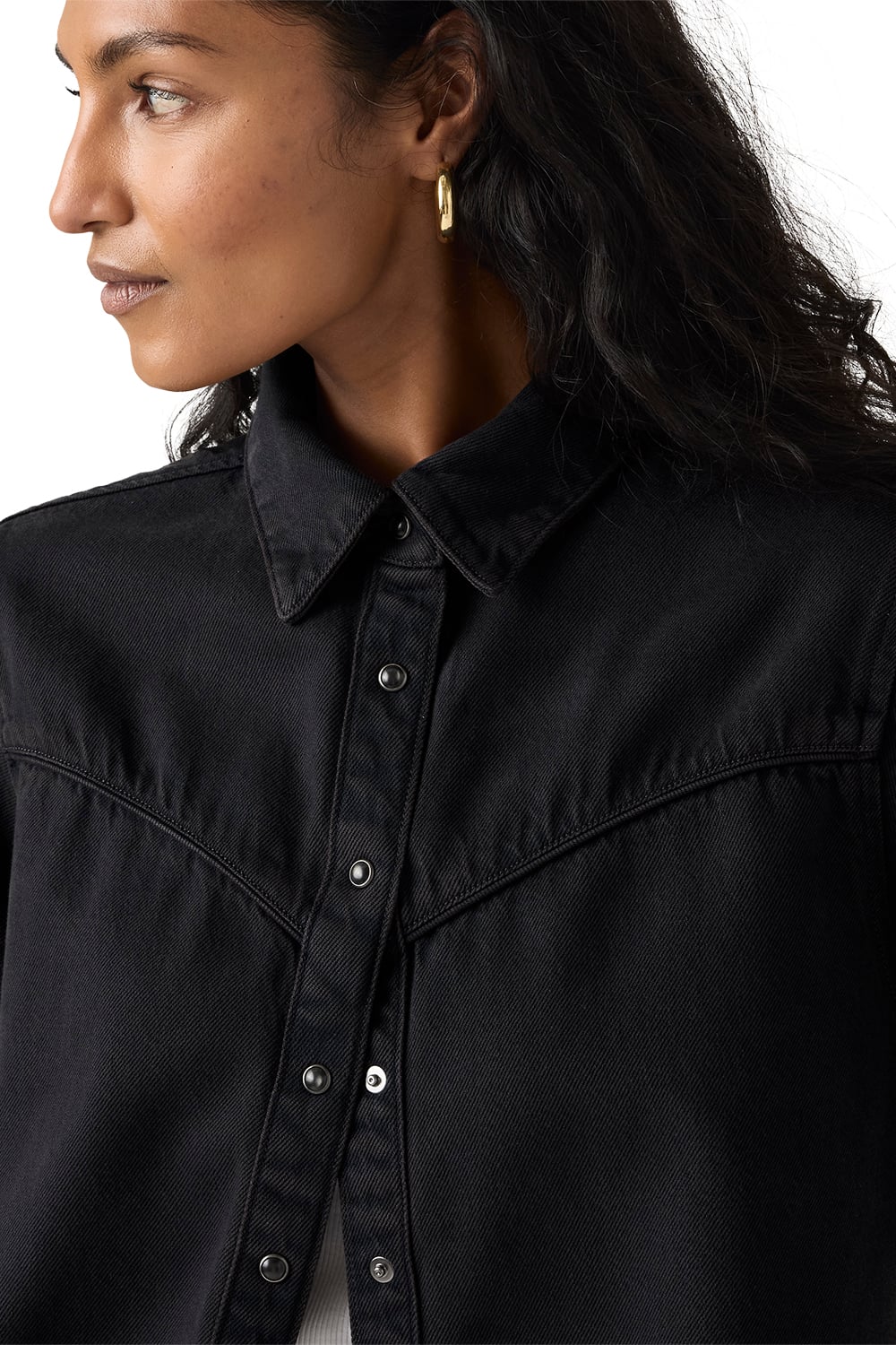 BLUSA MUJER LOGAN TENCEL SHACKET NEGRO LEVIS 005DW-0004 - 3