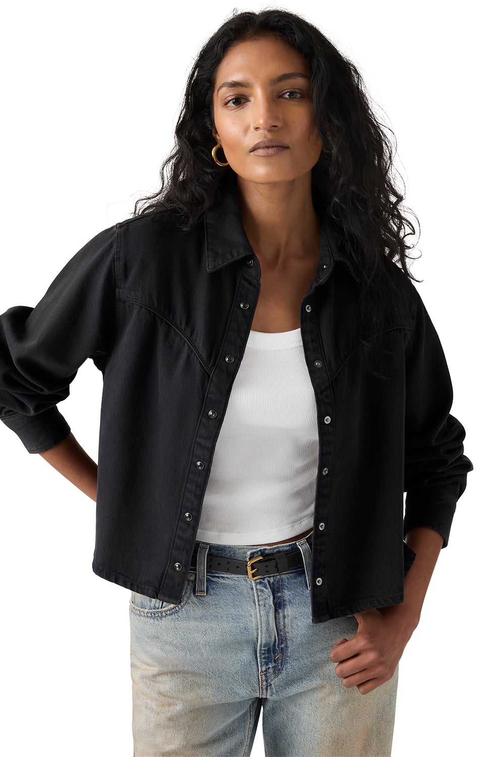 BLUSA MUJER LOGAN TENCEL SHACKET NEGRO LEVIS 005DW-0004 - 4
