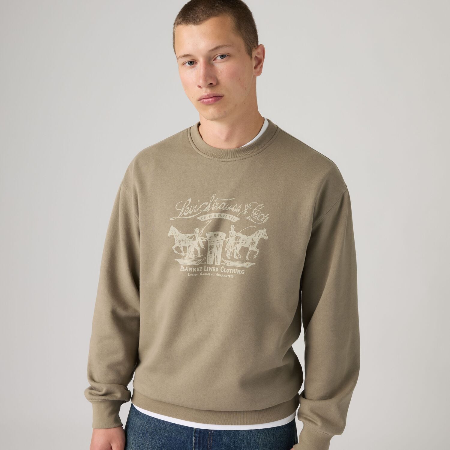 POLERÓN HOMBRE RELAXD GRAPHIC CREW CAFÉ LEVIS 38712-0520 - 3
