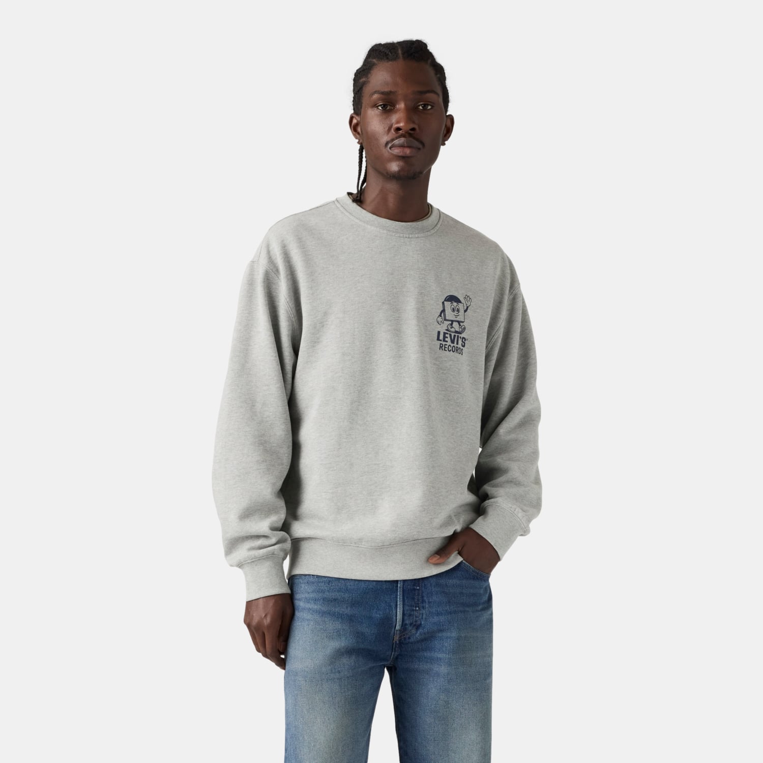 POLERÓN HOMBRE RELAXD GRAPHIC CREW GRIS LEVIS 38712-0523 - 1