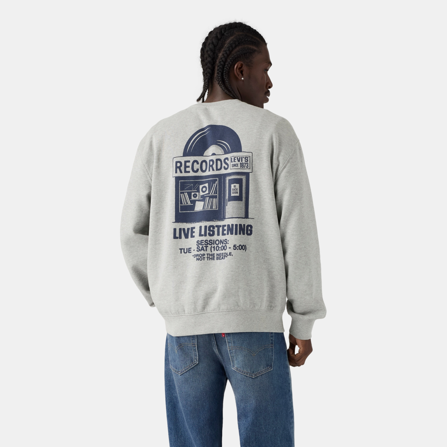 POLERÓN HOMBRE RELAXD GRAPHIC CREW GRIS LEVIS 38712-0523 - 2