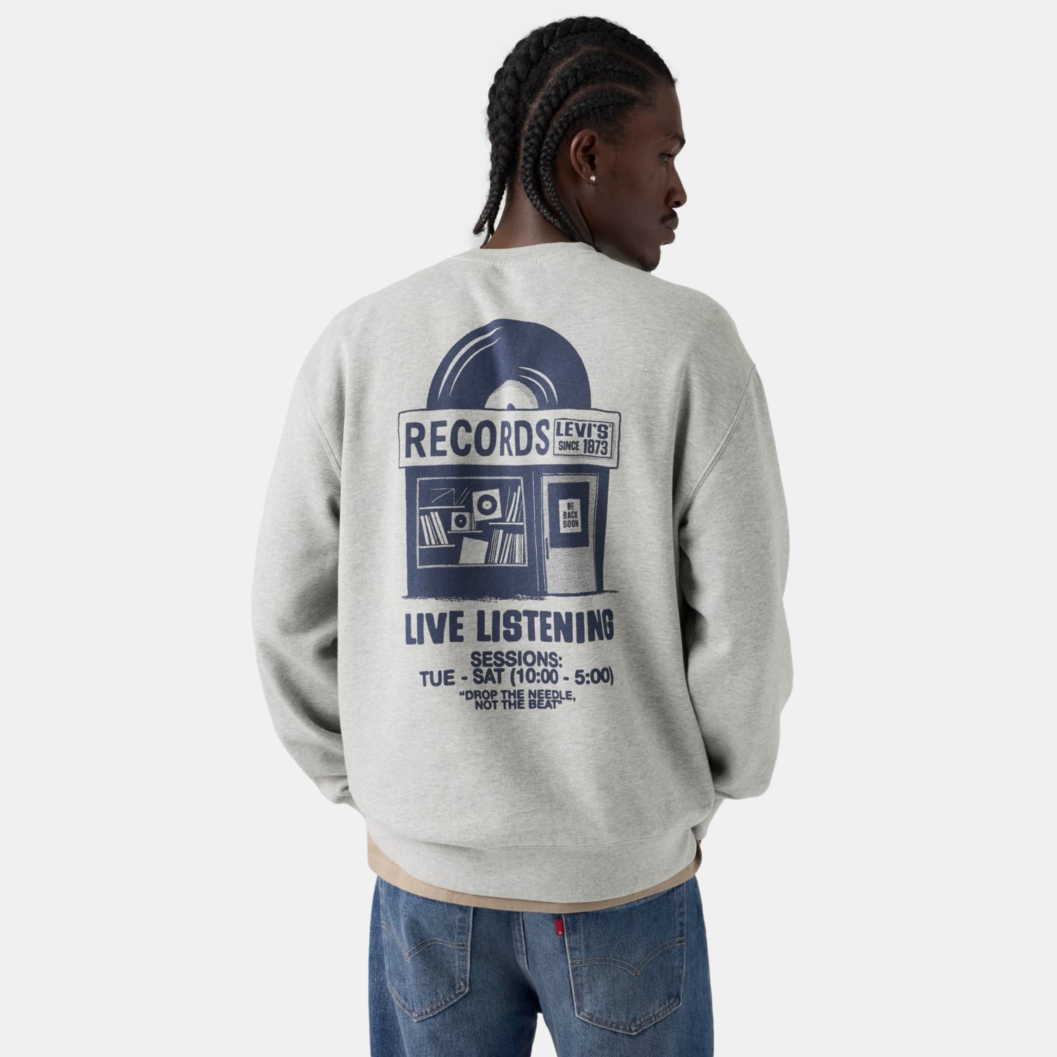 POLERÓN HOMBRE RELAXD GRAPHIC CREW GRIS LEVIS 38712-0523 - 4
