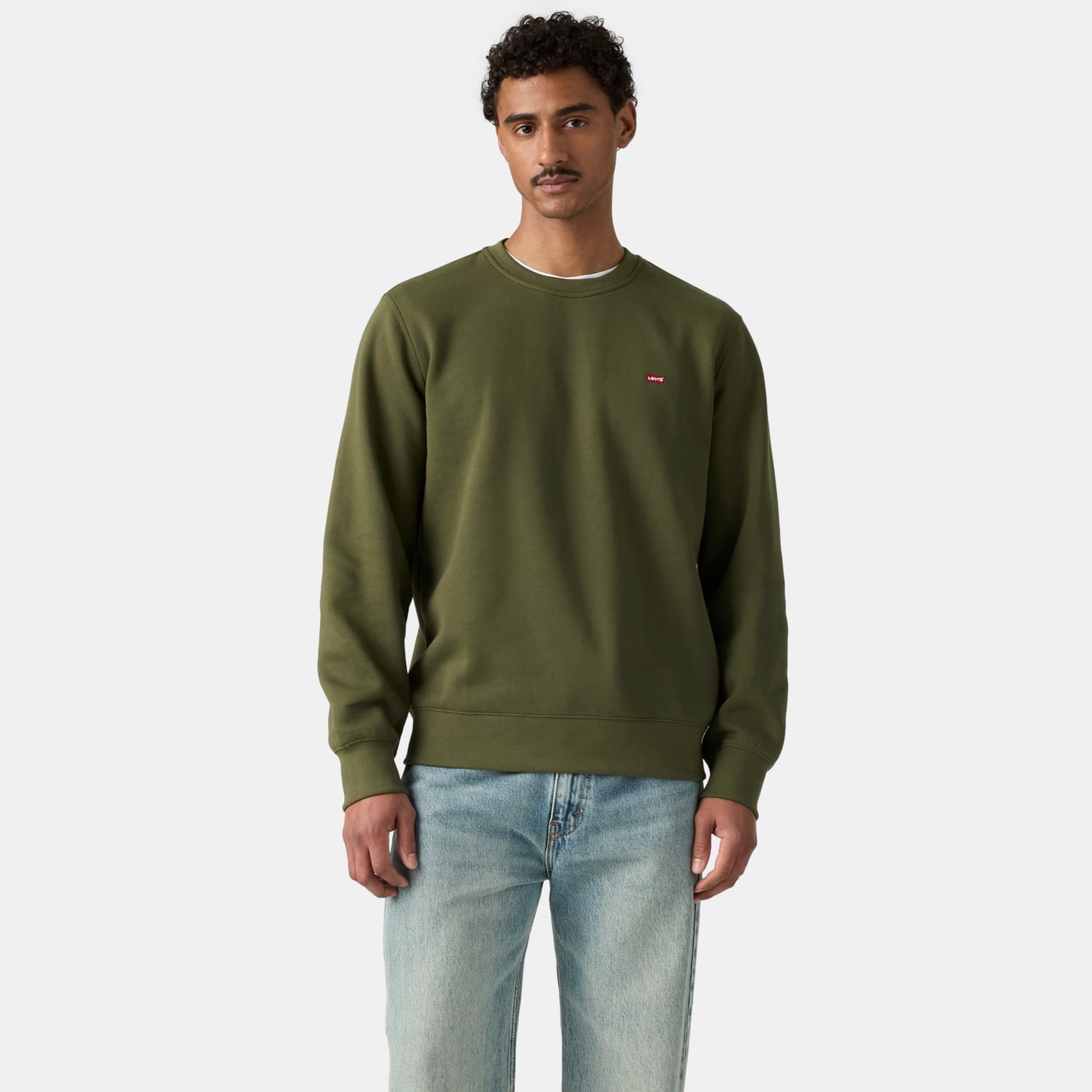 POLERÓN HOMBRE CORE CREW SWEATSHIRT VERDE LEVIS 34257-0083 - 1