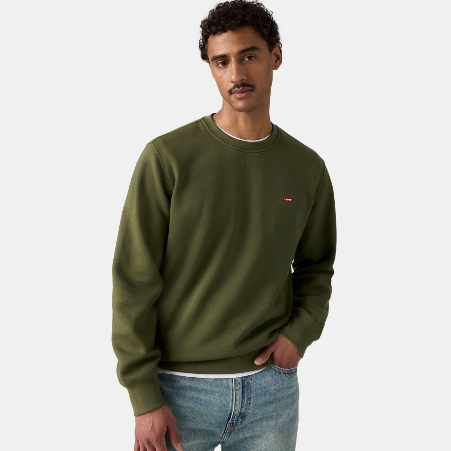 POLERÓN HOMBRE CORE CREW SWEATSHIRT VERDE LEVIS 34257-0083 - 3