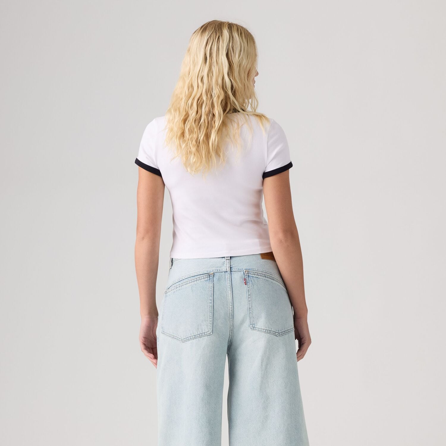POLO MUJER ESSENTIAL BABY RINGER TEE BLANCO LEVIS 008A1-0001 - 2