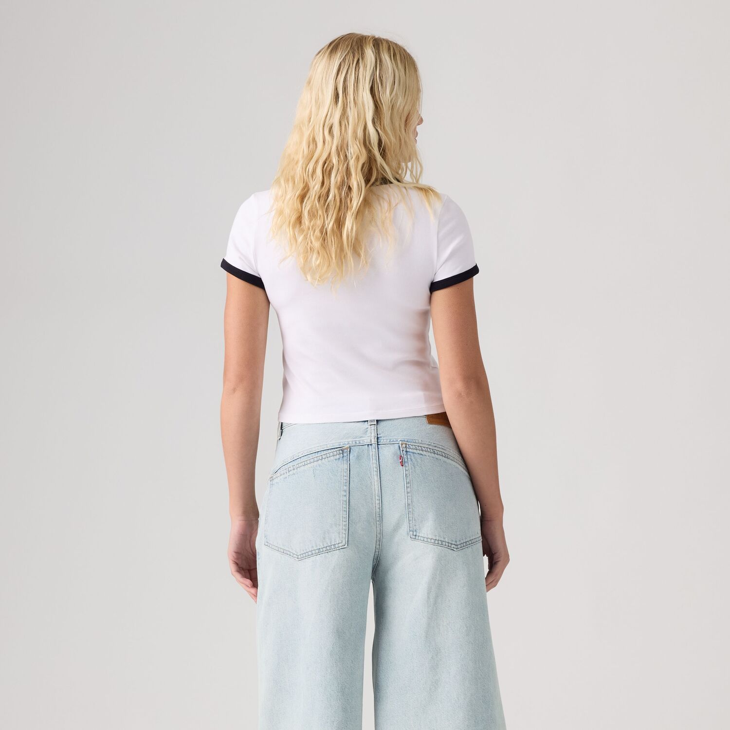 POLO MUJER ESSENTIAL BABY RINGER TEE BLANCO LEVIS 008A1-0001 - 2