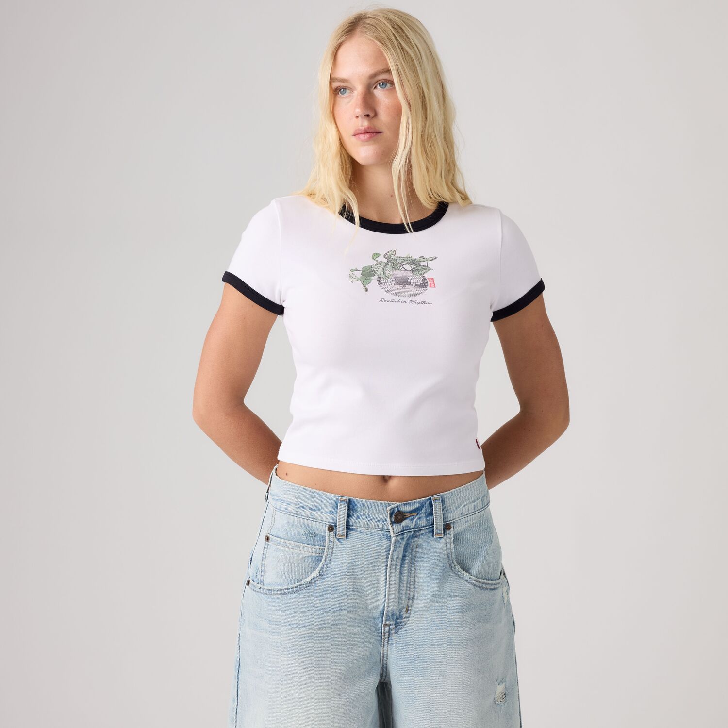 POLO MUJER ESSENTIAL BABY RINGER TEE BLANCO LEVIS 008A1-0001 - 3