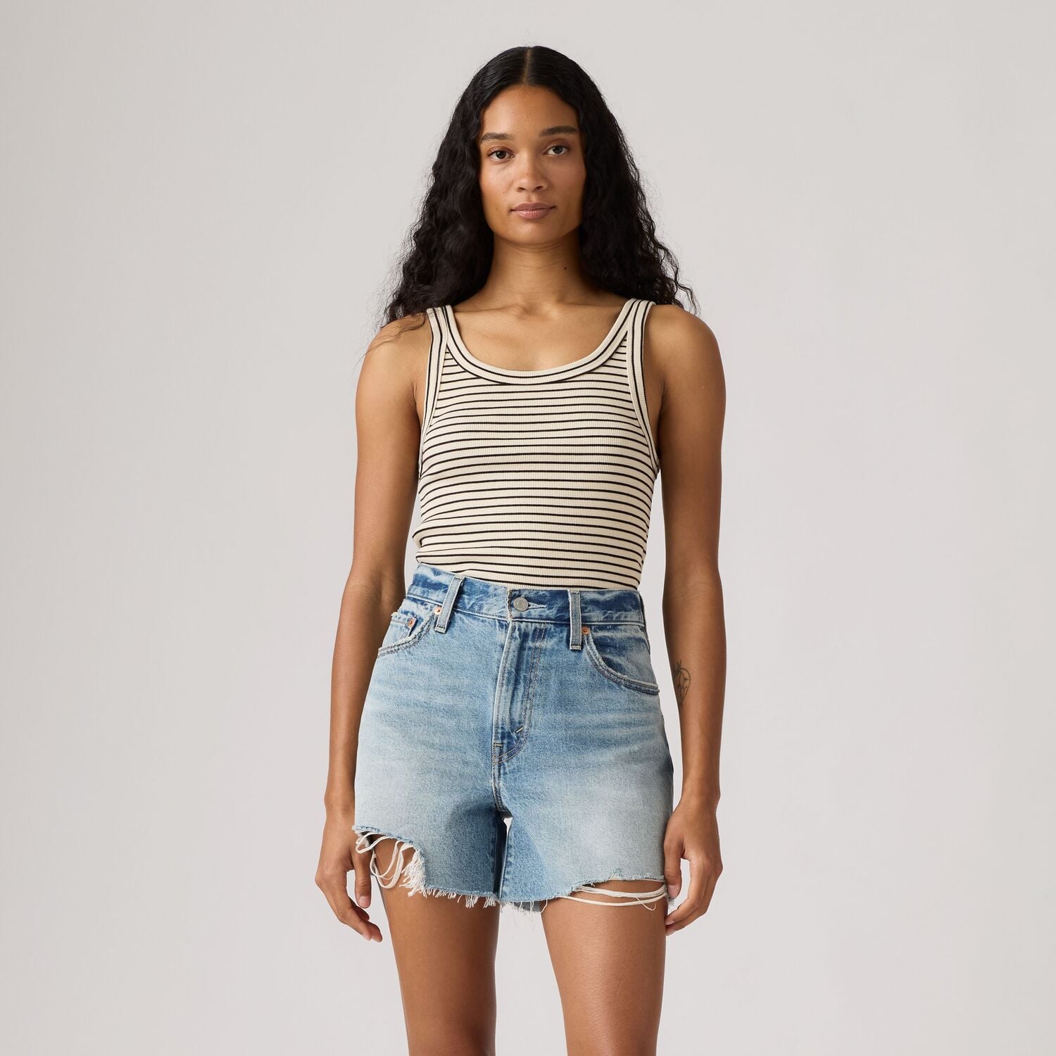 POLO MUJER ESSENTIAL RIBBED TANK BEIGE LEVIS 005IN-0006 - 1
