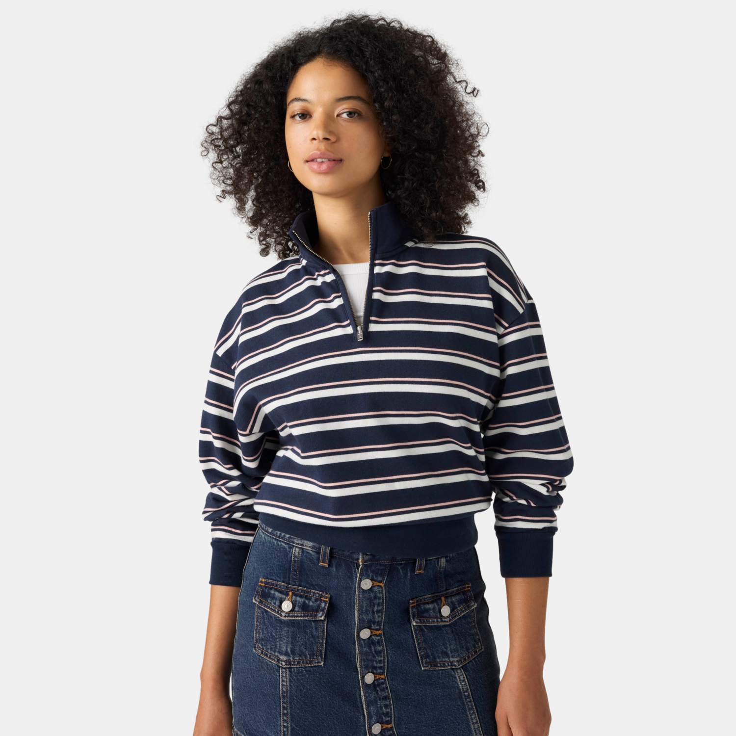 POLERÓN MUJER EVERYDAY QUARTER ZIP AZUL LEVIS 005IJ-0011 - 3