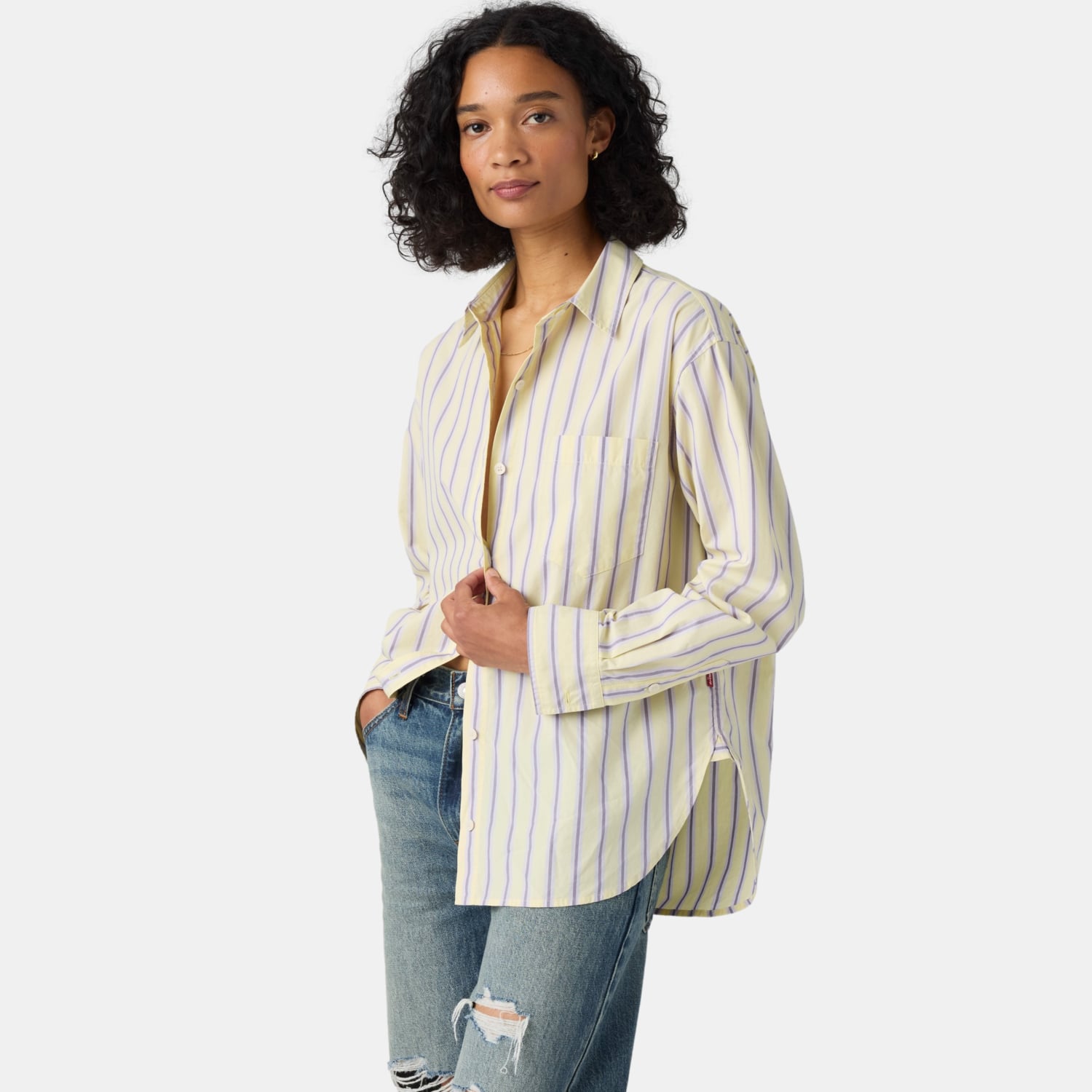 BLUSA MUJER HARLIE BOYFRIEND SHIRT BEIGE LEVIS 001HM-0027 - 3
