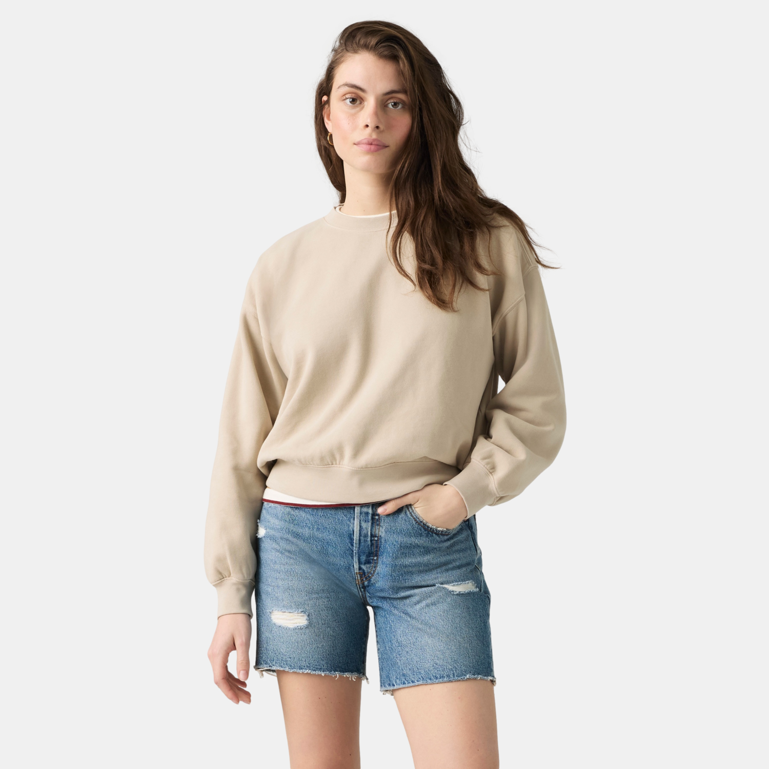 POLERÓN MUJER VINTAGE BOXY SWEATSHIRT GRIS LEVIS 005I9-0015 - 1