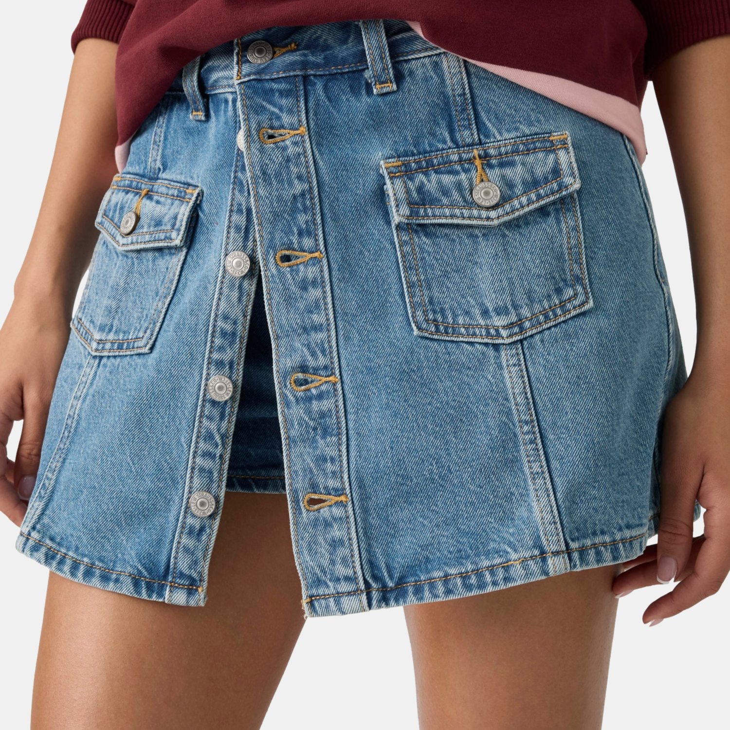 FALDA MUJER BUTTON FRONT SKORT AZUL LEVIS 005NA-0000 - 5