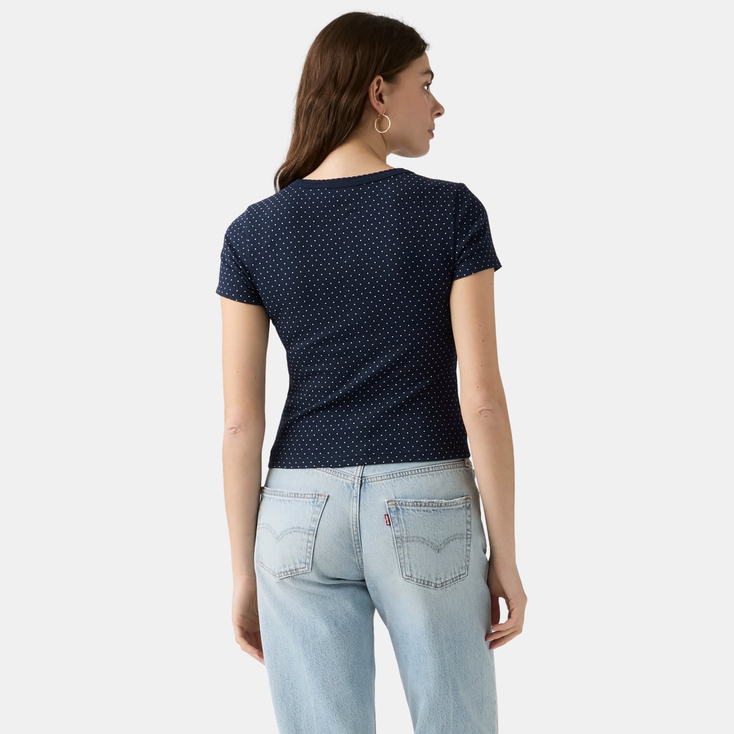 POLO MUJER DRY GOODS POINTELLE HENLEY AZUL LEVIS 0086J-0005 - 2
