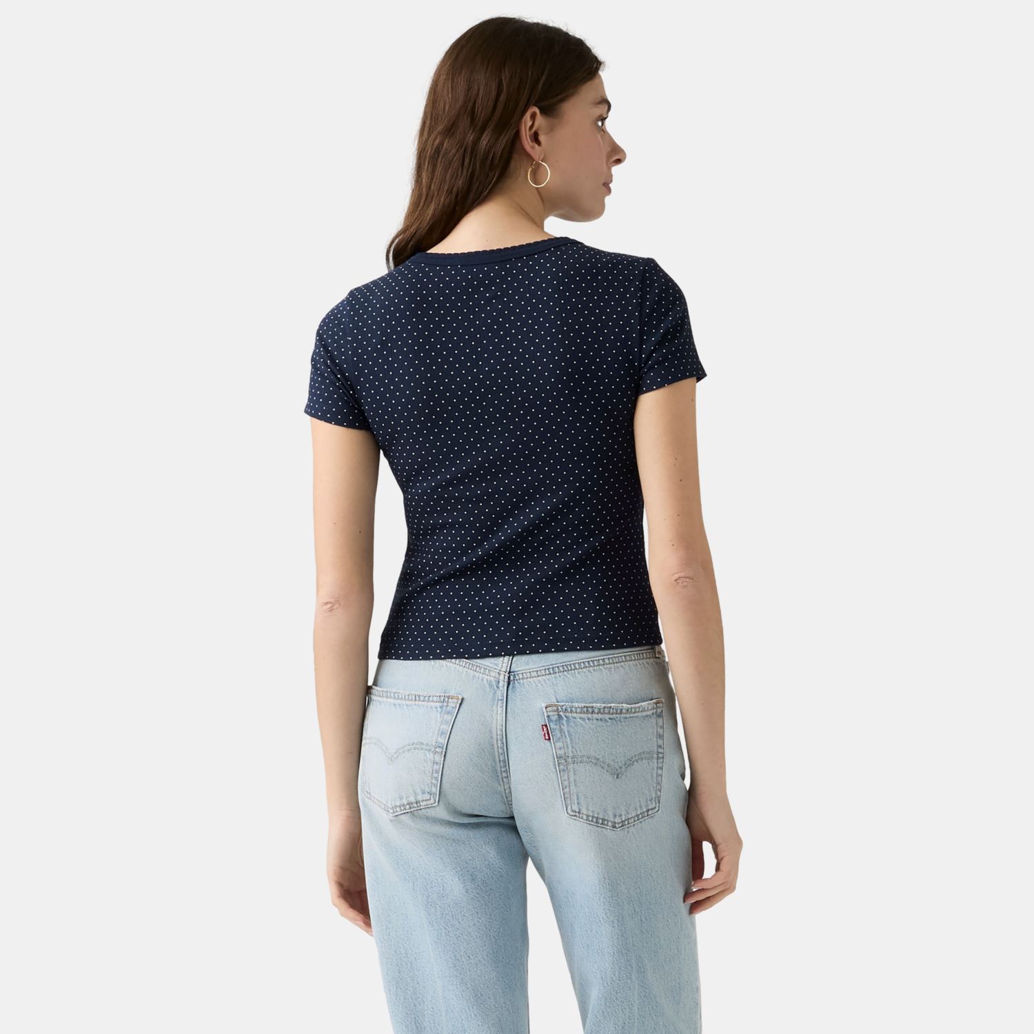 POLO MUJER DRY GOODS POINTELLE HENLEY AZUL LEVIS 0086J-0005 - 2