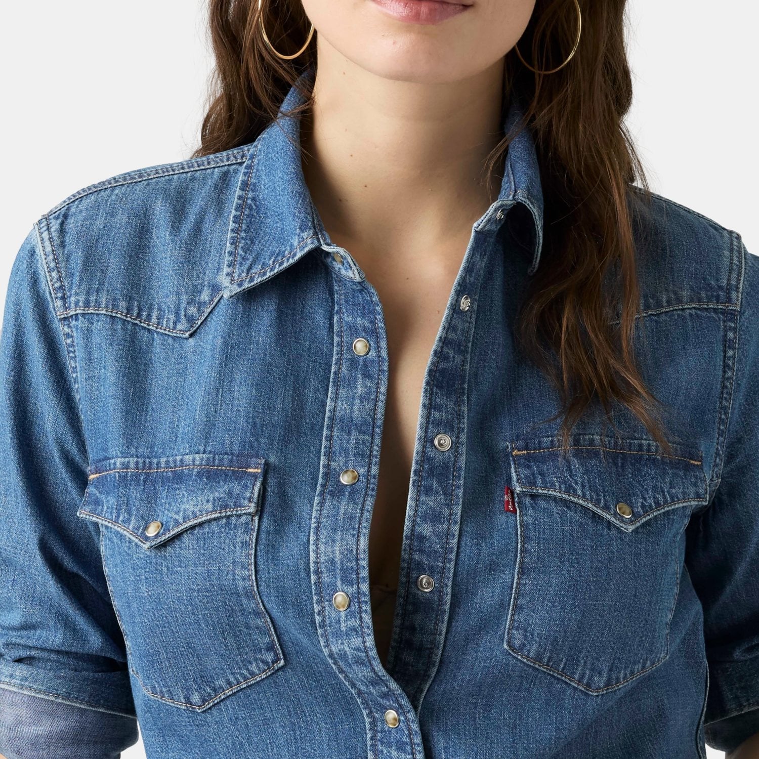 BLUSA MUJER HERITAGE WESTERN DENIM AZUL LEVIS 007WT-0000 - 4