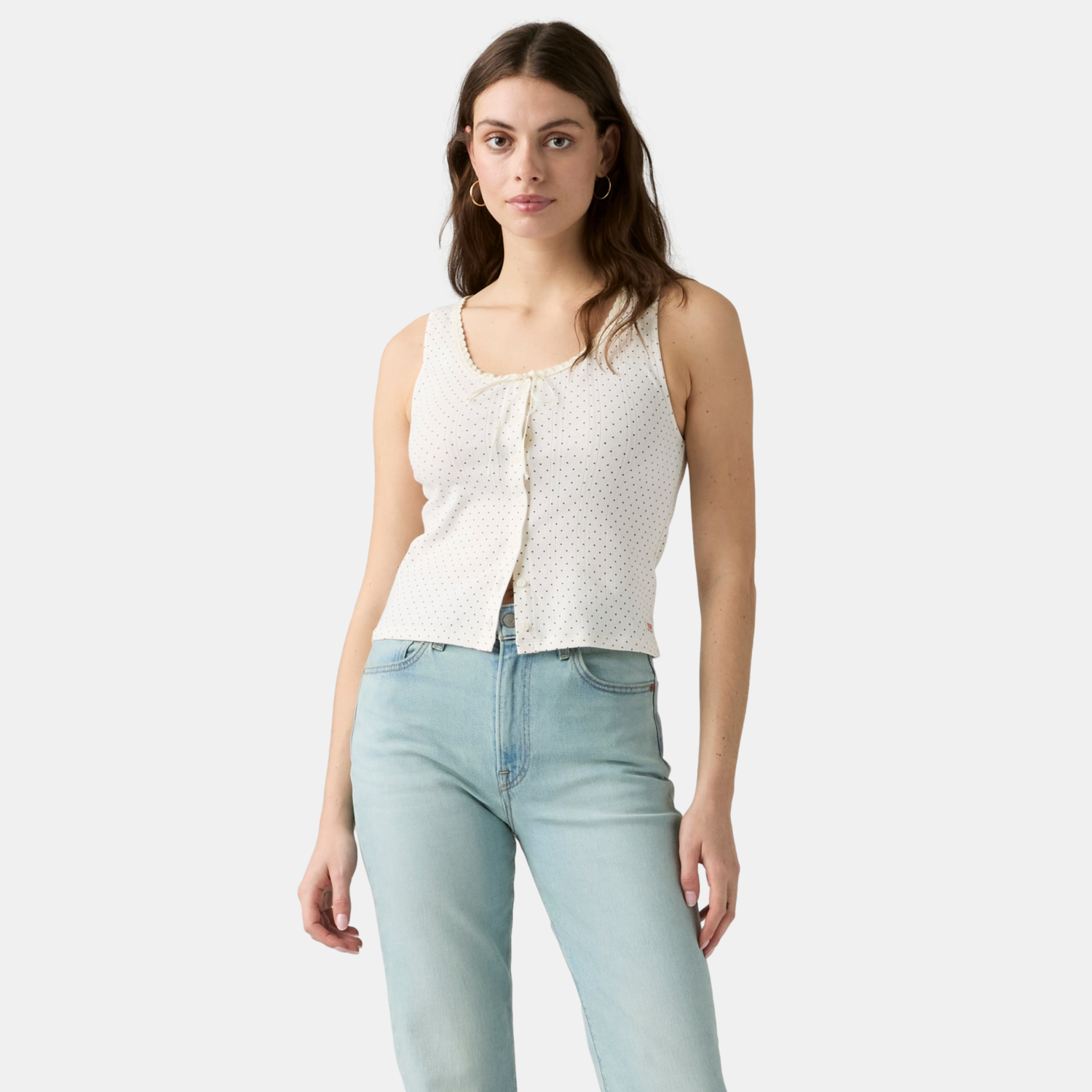 POLO MUJER DRY GOODS POINTELLE TANK BEIGE LEVIS 0086L-0000 - 1