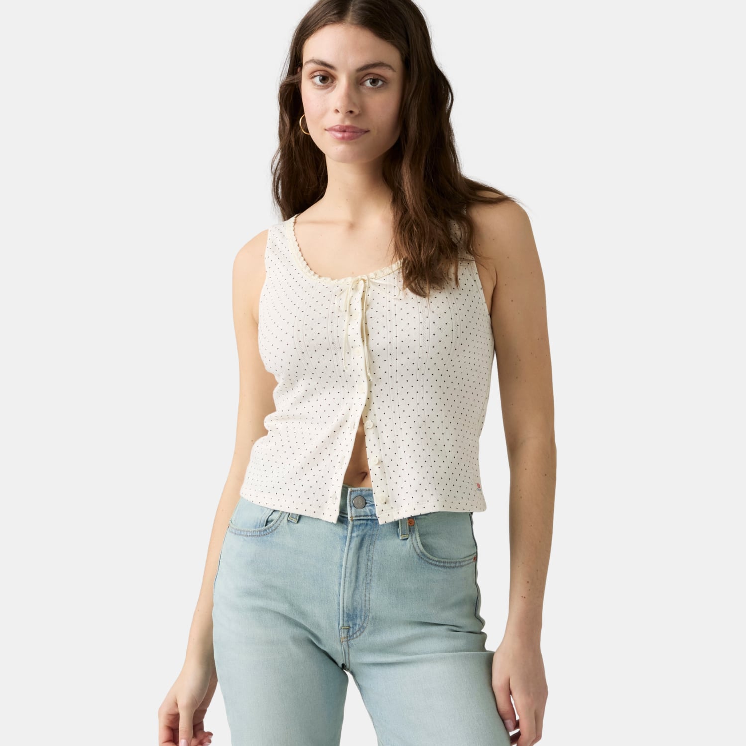 POLO MUJER DRY GOODS POINTELLE TANK BEIGE LEVIS 0086L-0000 - 3