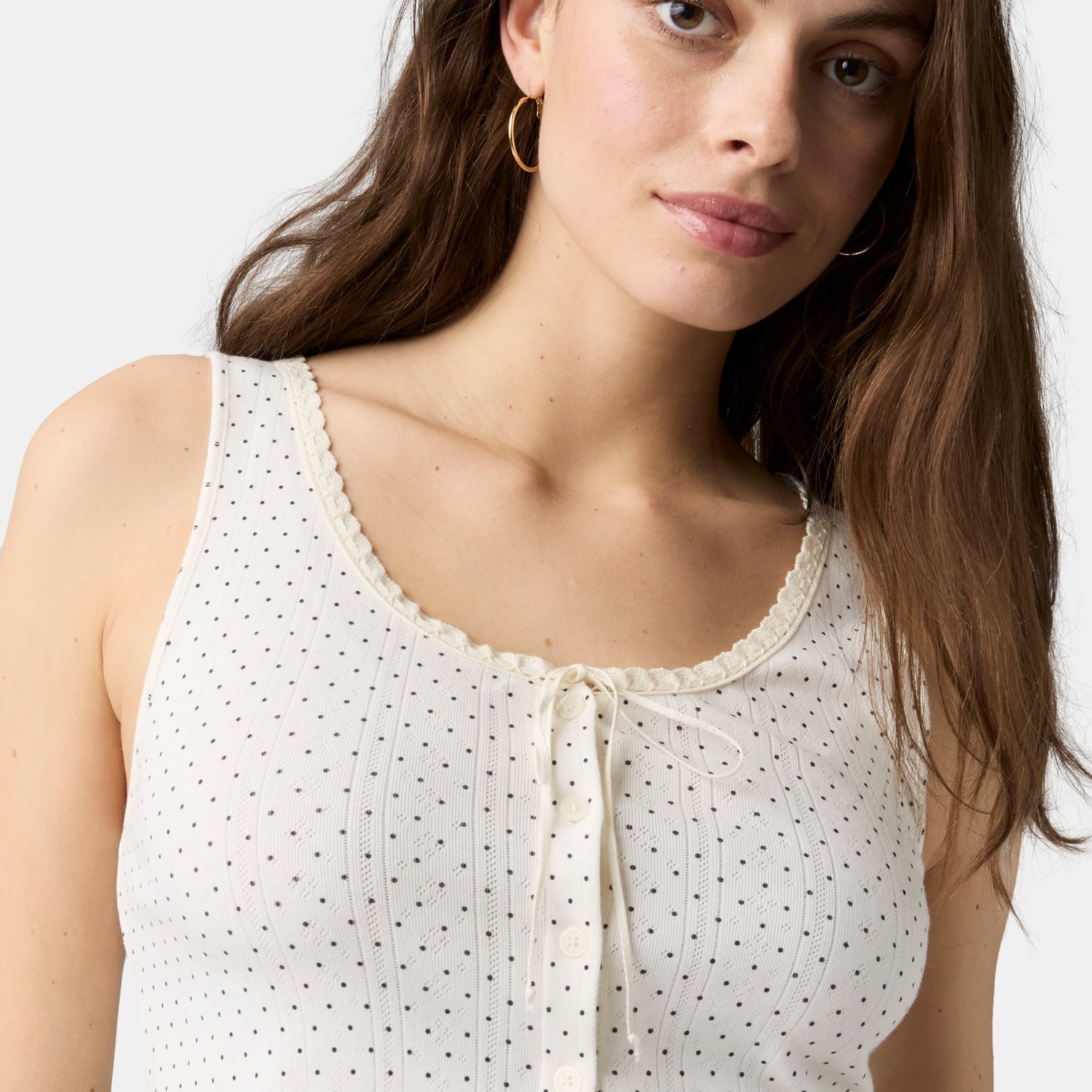 POLO MUJER DRY GOODS POINTELLE TANK BEIGE LEVIS 0086L-0000 - 4