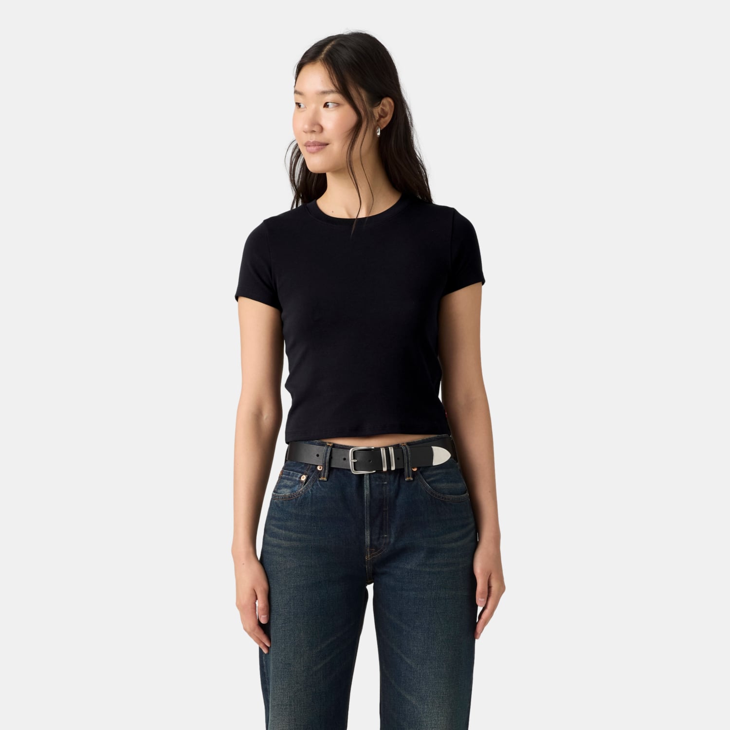 POLO MUJER ESSENTIAL BABY TEE NEGRO LEVIS 0085R-0001 - 1