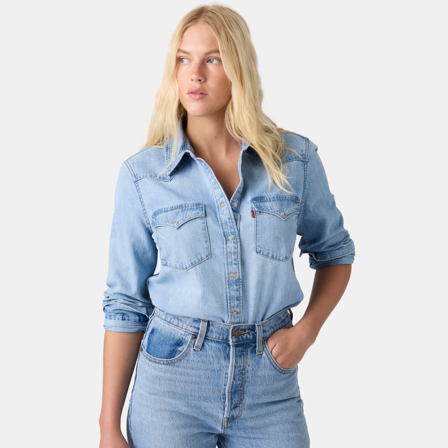 BLUSA MUJER HERITAGE WESTERN DENIM AZUL LEVIS 007WT-0005 - 1