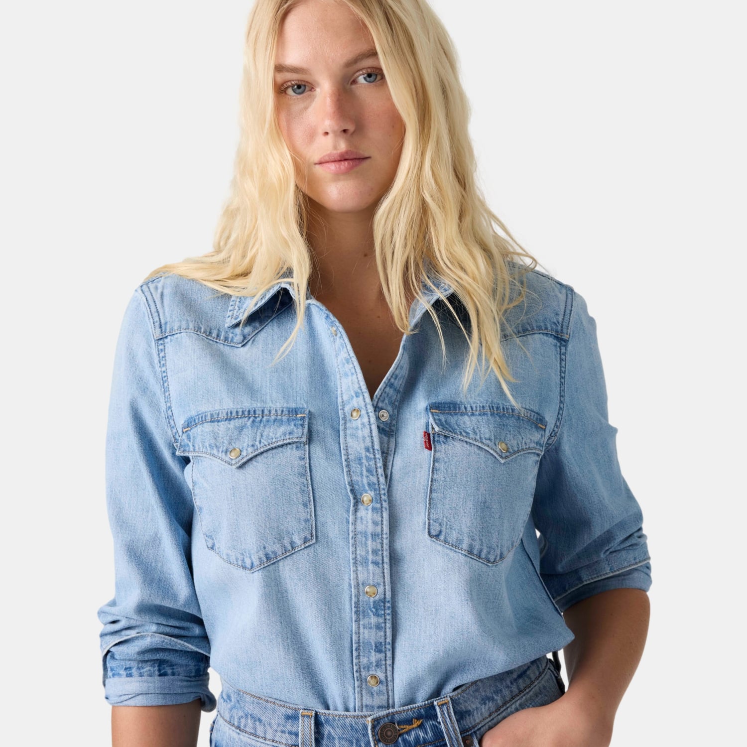 BLUSA MUJER HERITAGE WESTERN DENIM AZUL LEVIS 007WT-0005 - 4
