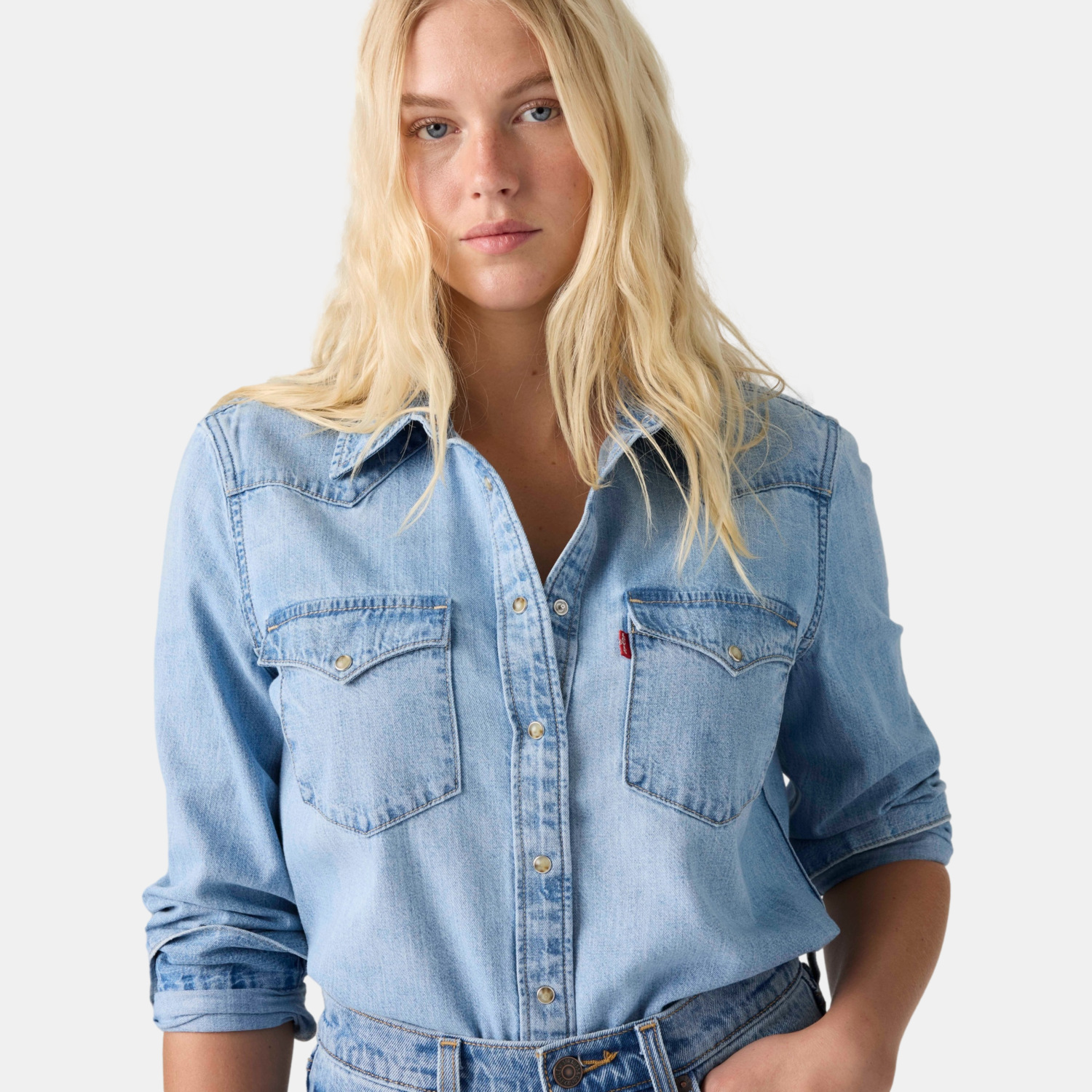 BLUSA MUJER HERITAGE WESTERN DENIM AZUL LEVIS 007WT-0005 - 4
