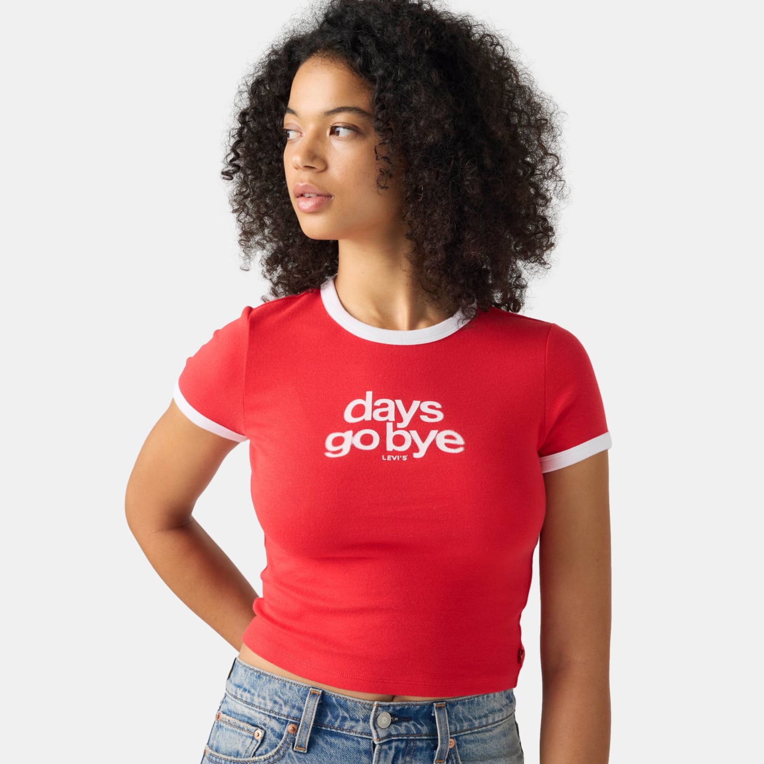 POLO MUJER ESSENTIAL BABY RINGER ROJO LEVIS 008A1-0013 - 3