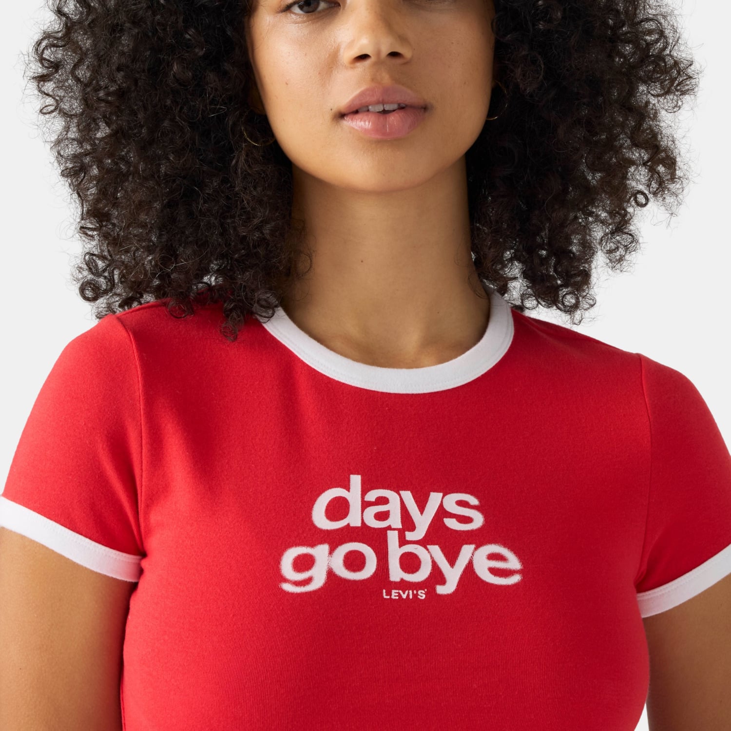 POLO MUJER ESSENTIAL BABY RINGER ROJO LEVIS 008A1-0013 - 4