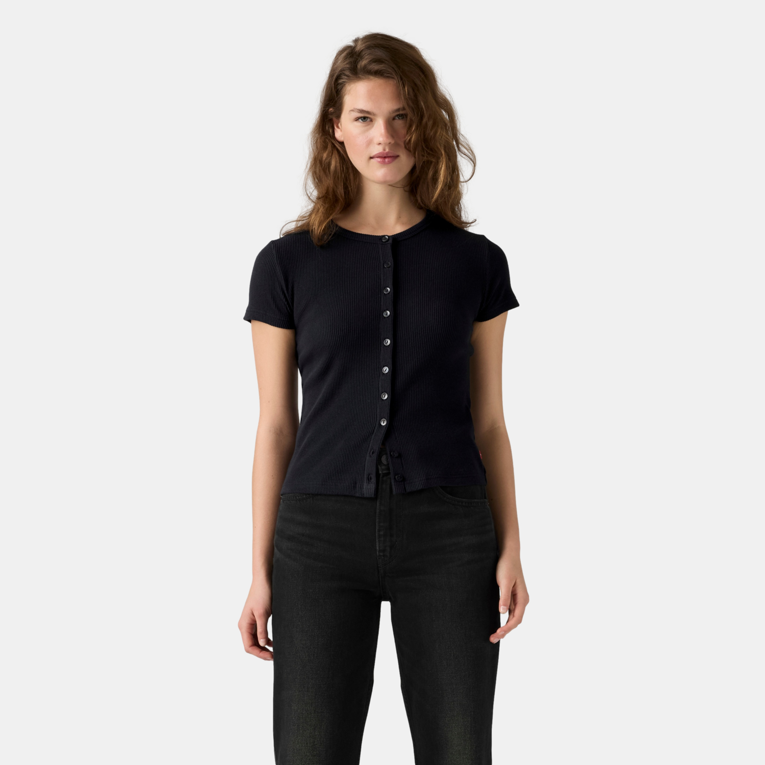 POLO MUJER RORY BUTTON THROUGH NEGRO LEVIS 0086M-0000 - 3