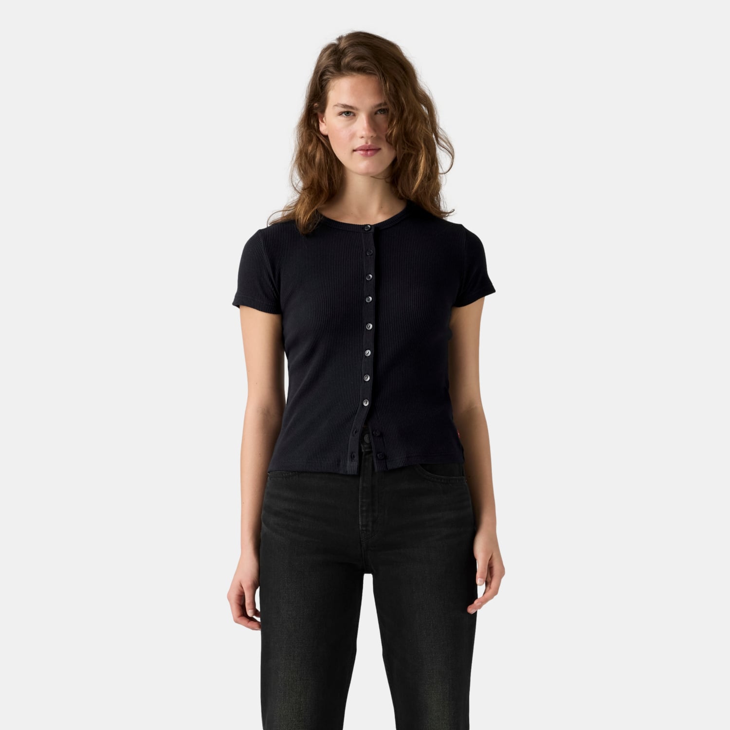 POLO MUJER RORY BUTTON THROUGH NEGRO LEVIS 0086M-0000 - 3