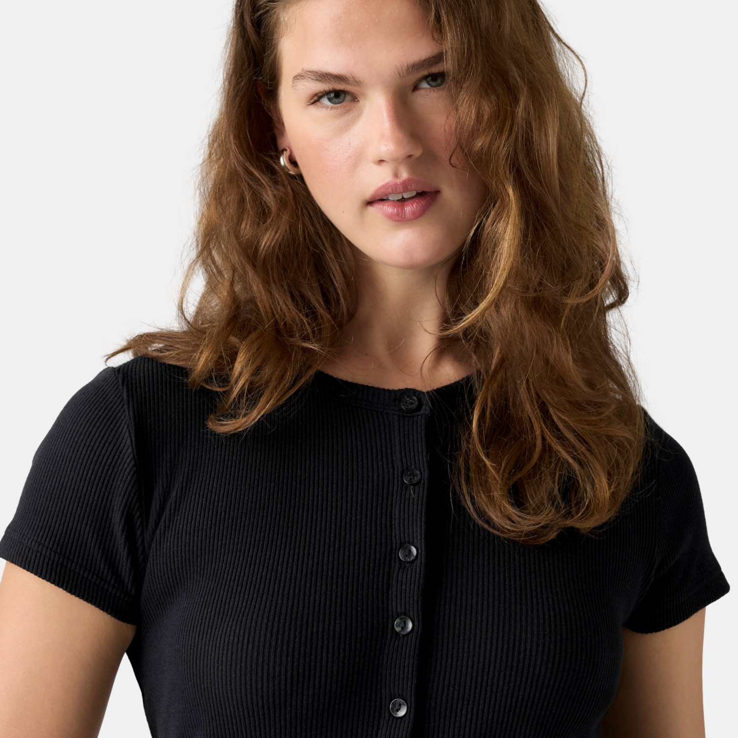 POLO MUJER RORY BUTTON THROUGH NEGRO LEVIS 0086M-0000 - 4