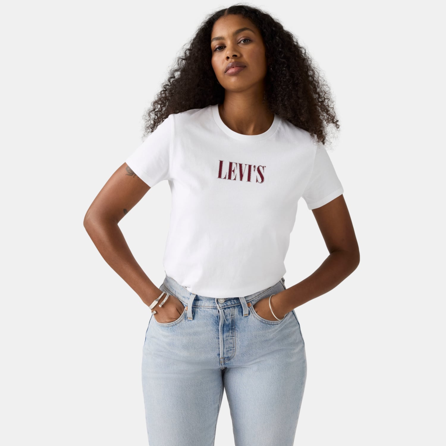 POLO MUJER THE PERFECT TEE BLANCO LEVIS 17369-3493 - 4