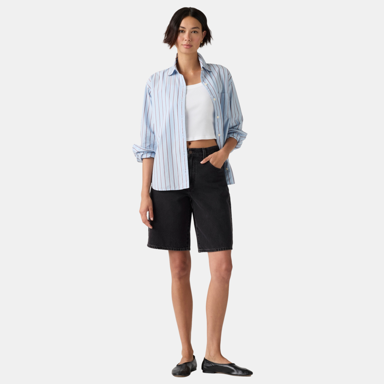 SHORTS MUJER BAGGY DAD JORT NEGRO LEVIS 000MJ-0009 - 2