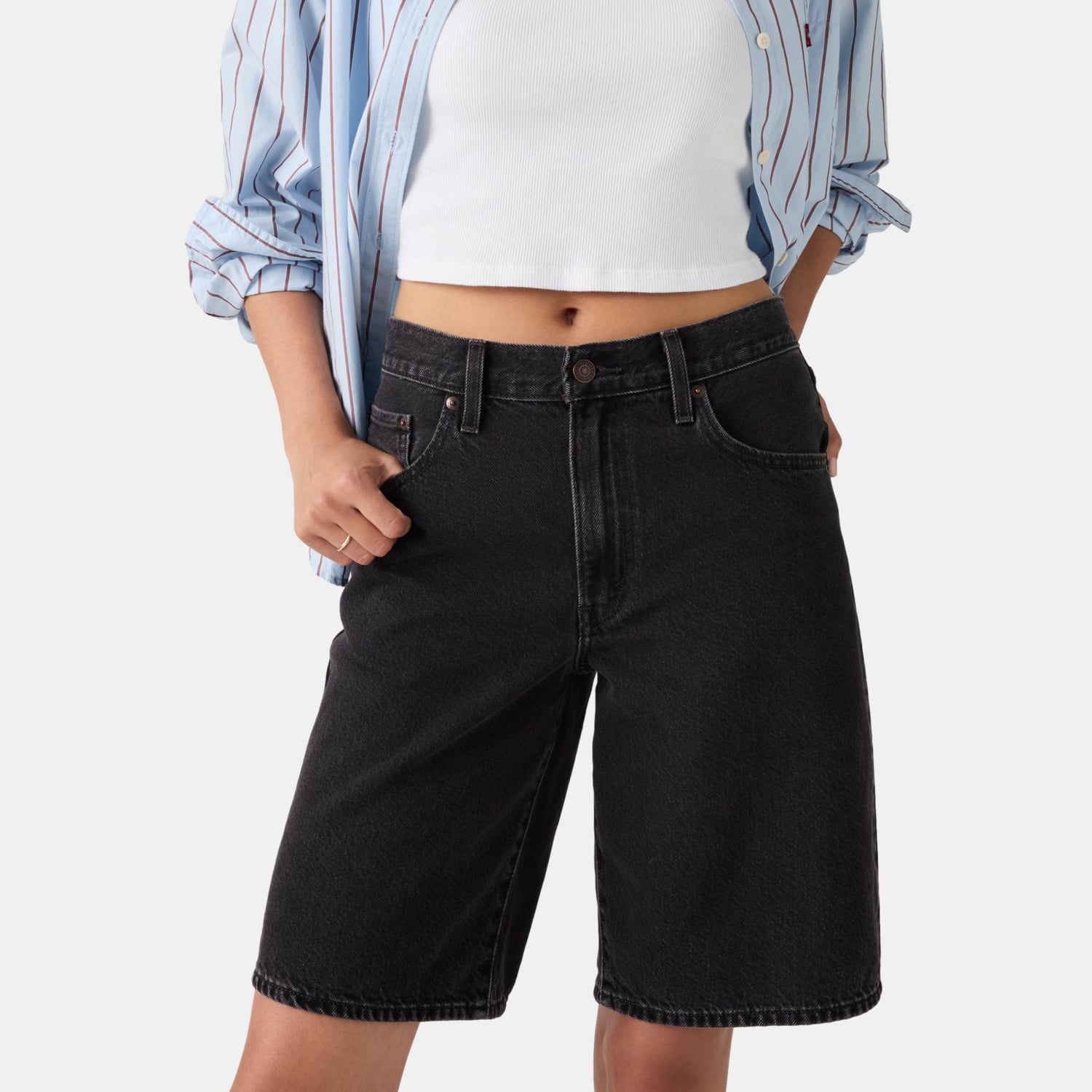 SHORTS MUJER BAGGY DAD JORT NEGRO LEVIS 000MJ-0009 - 5