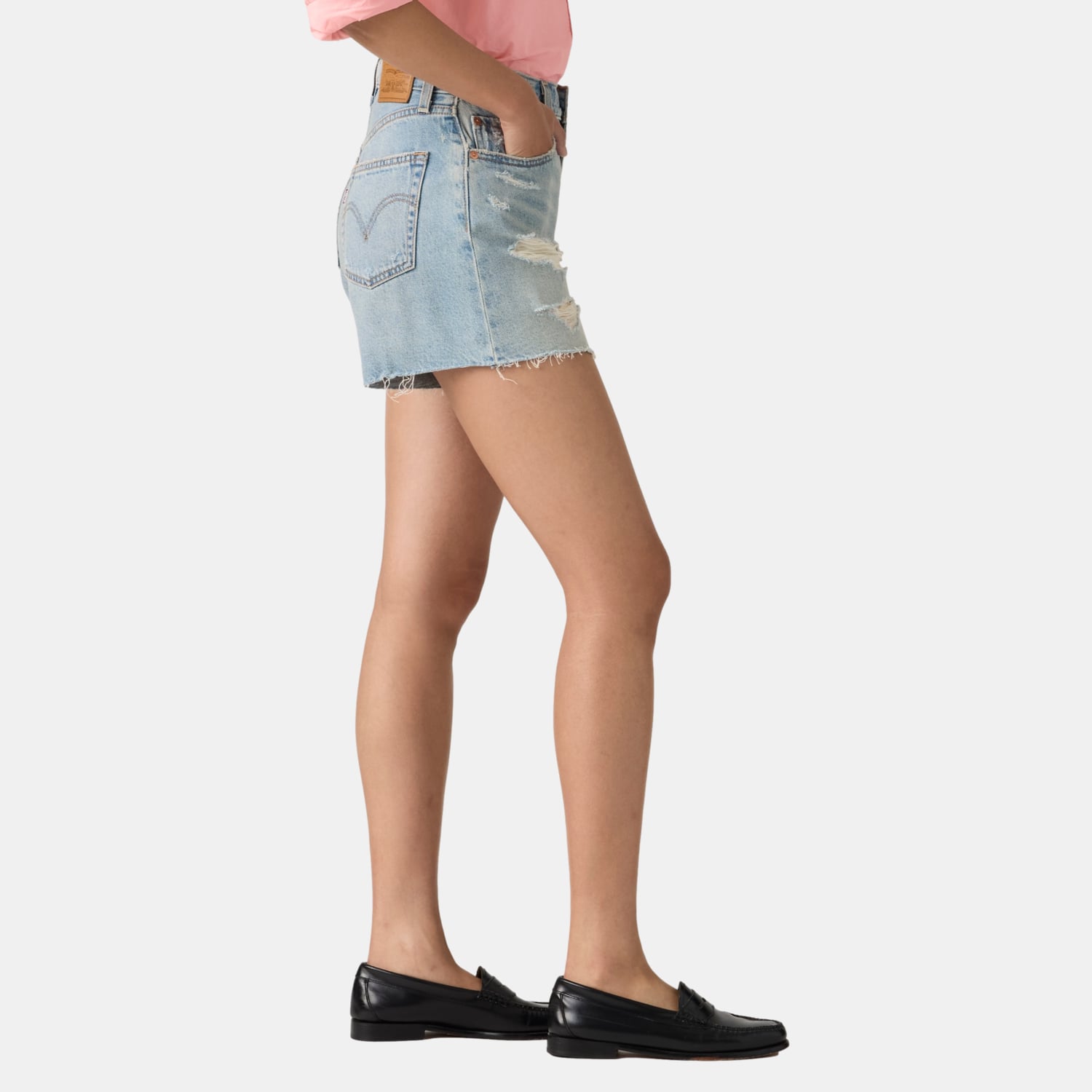 SHORTS MUJER RIBCAGE ZIP CELESTE LEVIS 005DS-0002 - 3