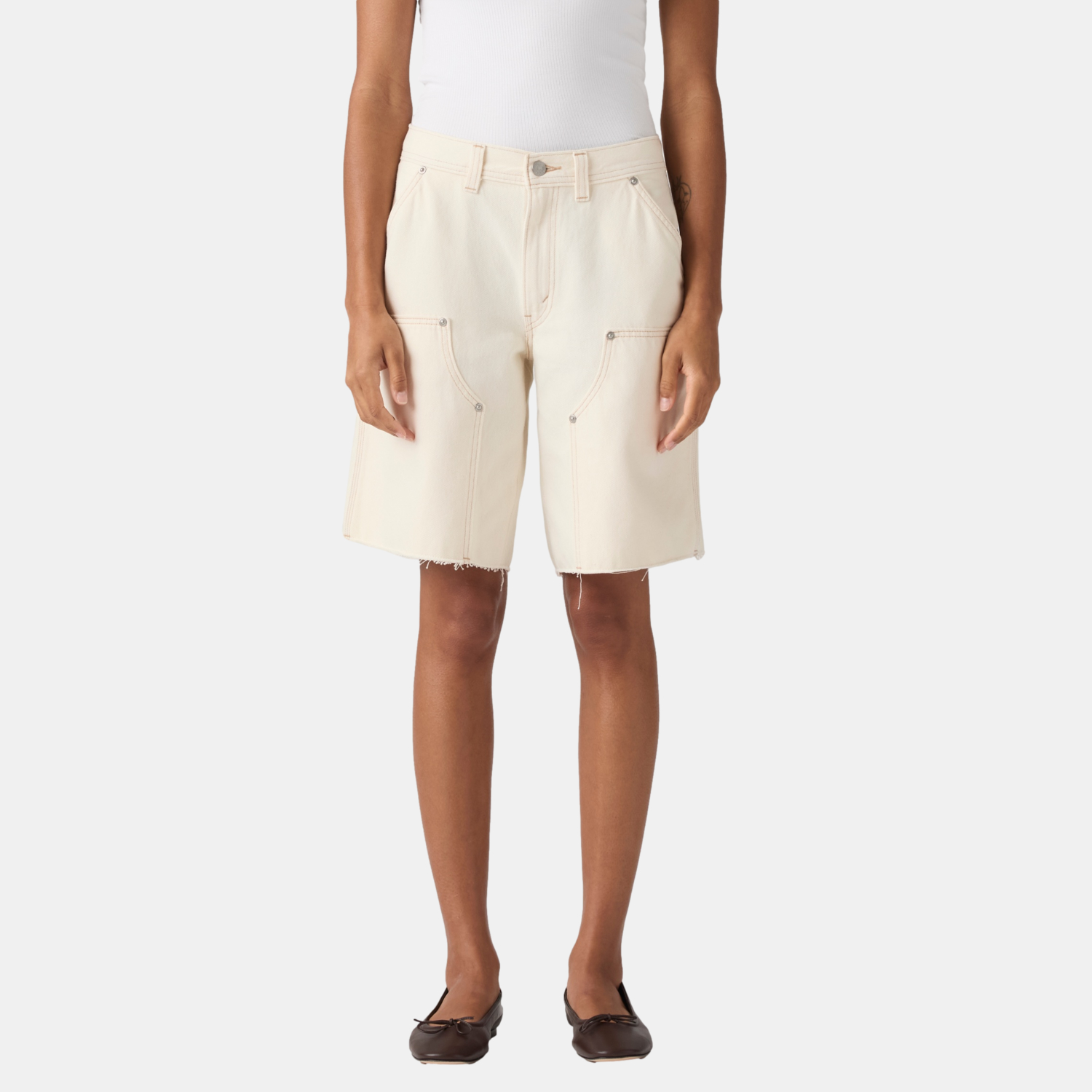 SHORTS MUJER BAGGY DAD UTILITY BLANCO LEVIS 005LU-0002 - 1