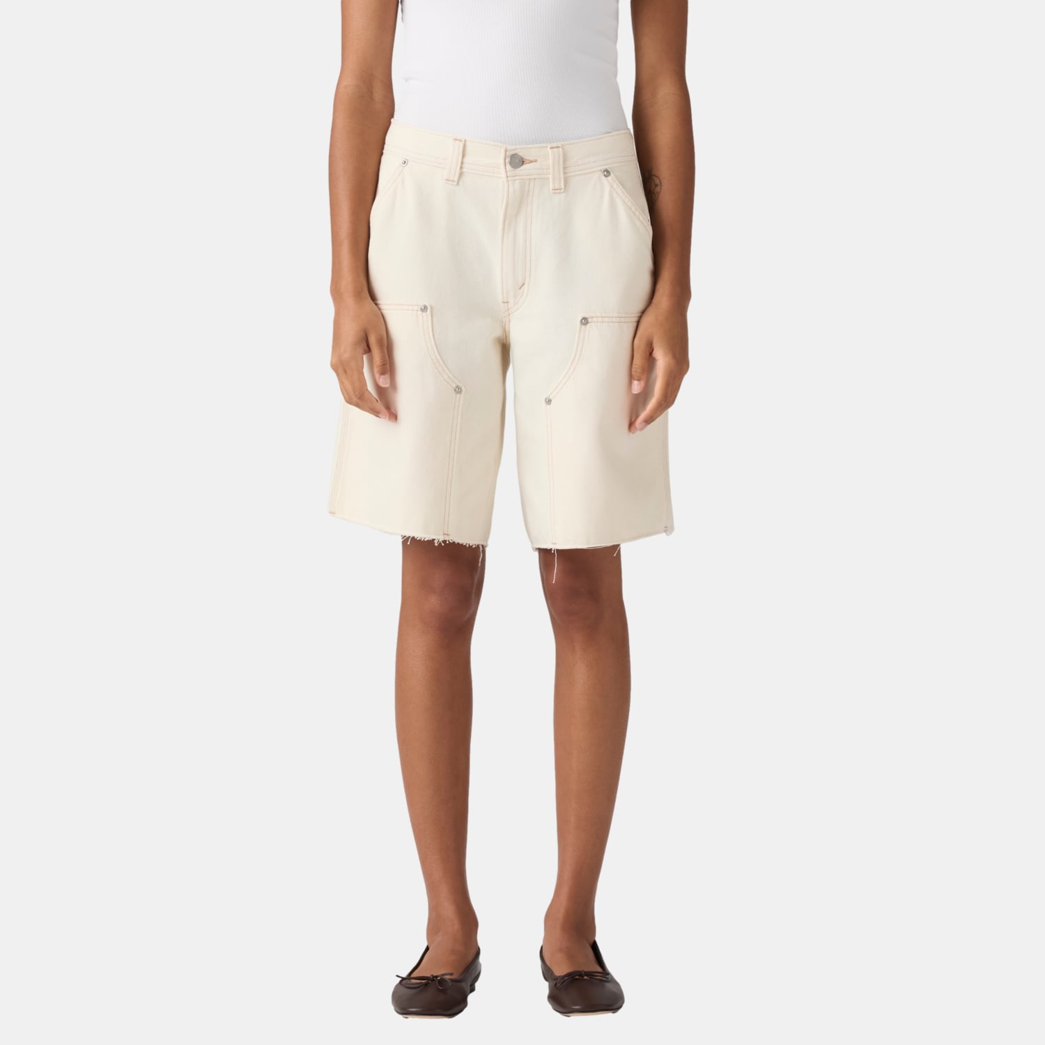 SHORTS MUJER BAGGY DAD UTILITY BLANCO LEVIS 005LU-0002 - 1