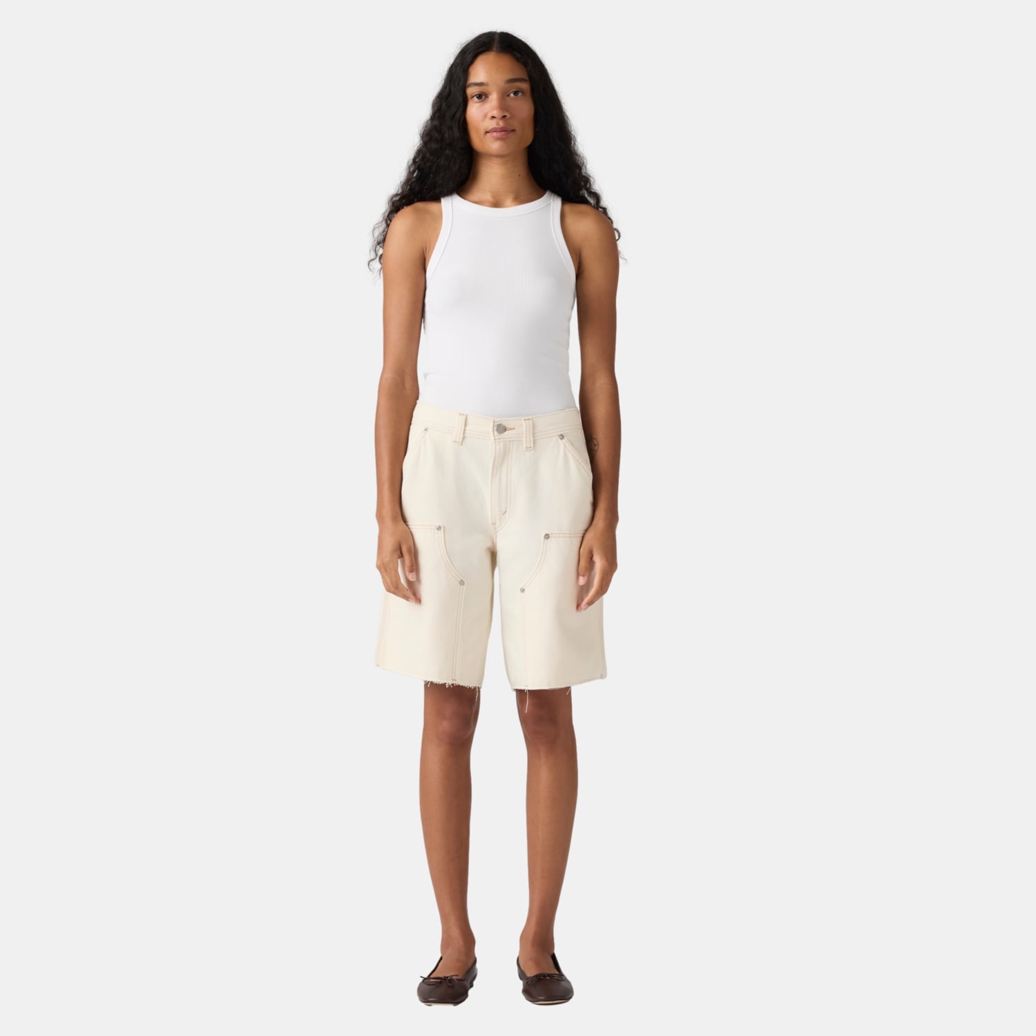 SHORTS MUJER BAGGY DAD UTILITY BLANCO LEVIS 005LU-0002 - 2