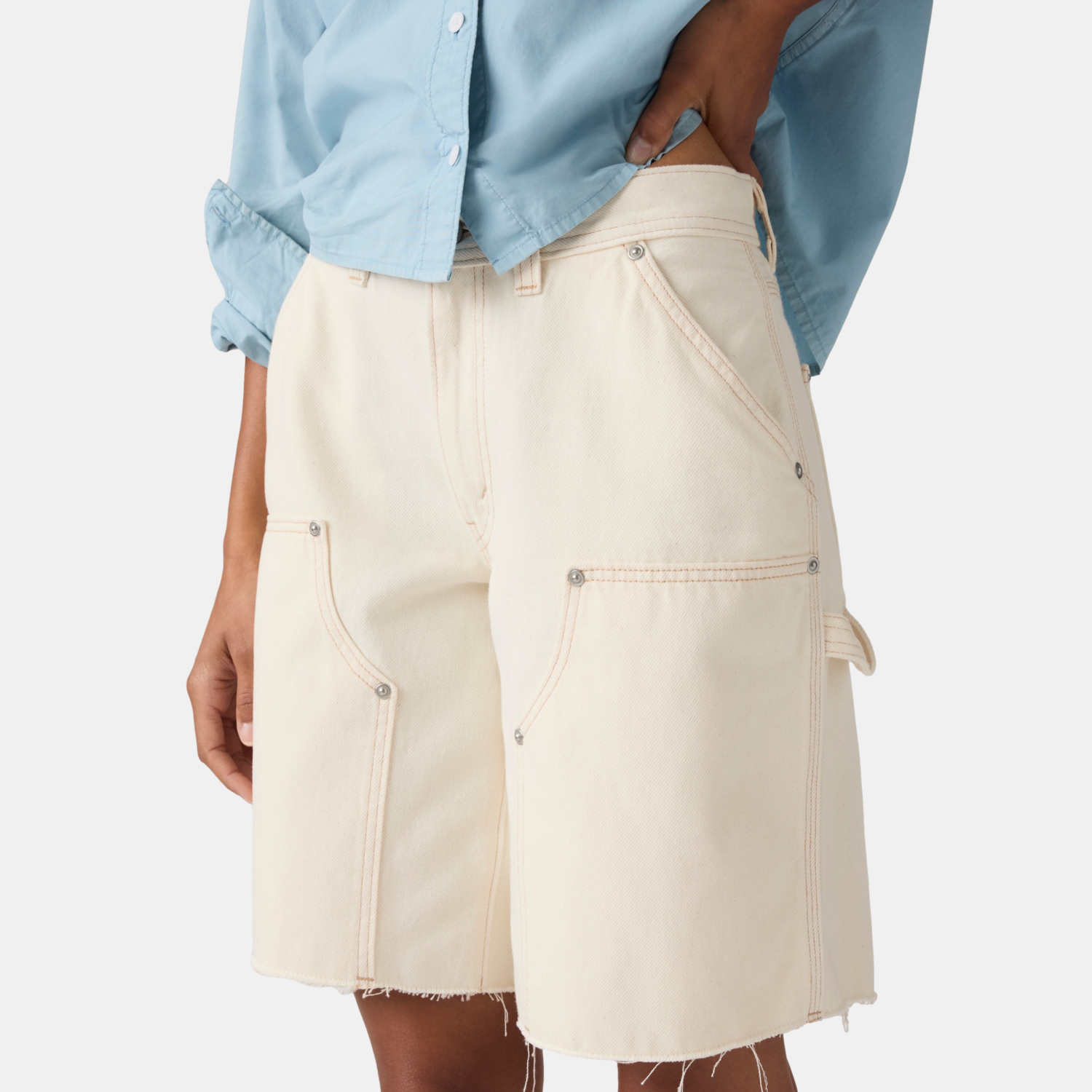 SHORTS MUJER BAGGY DAD UTILITY BLANCO LEVIS 005LU-0002 - 5
