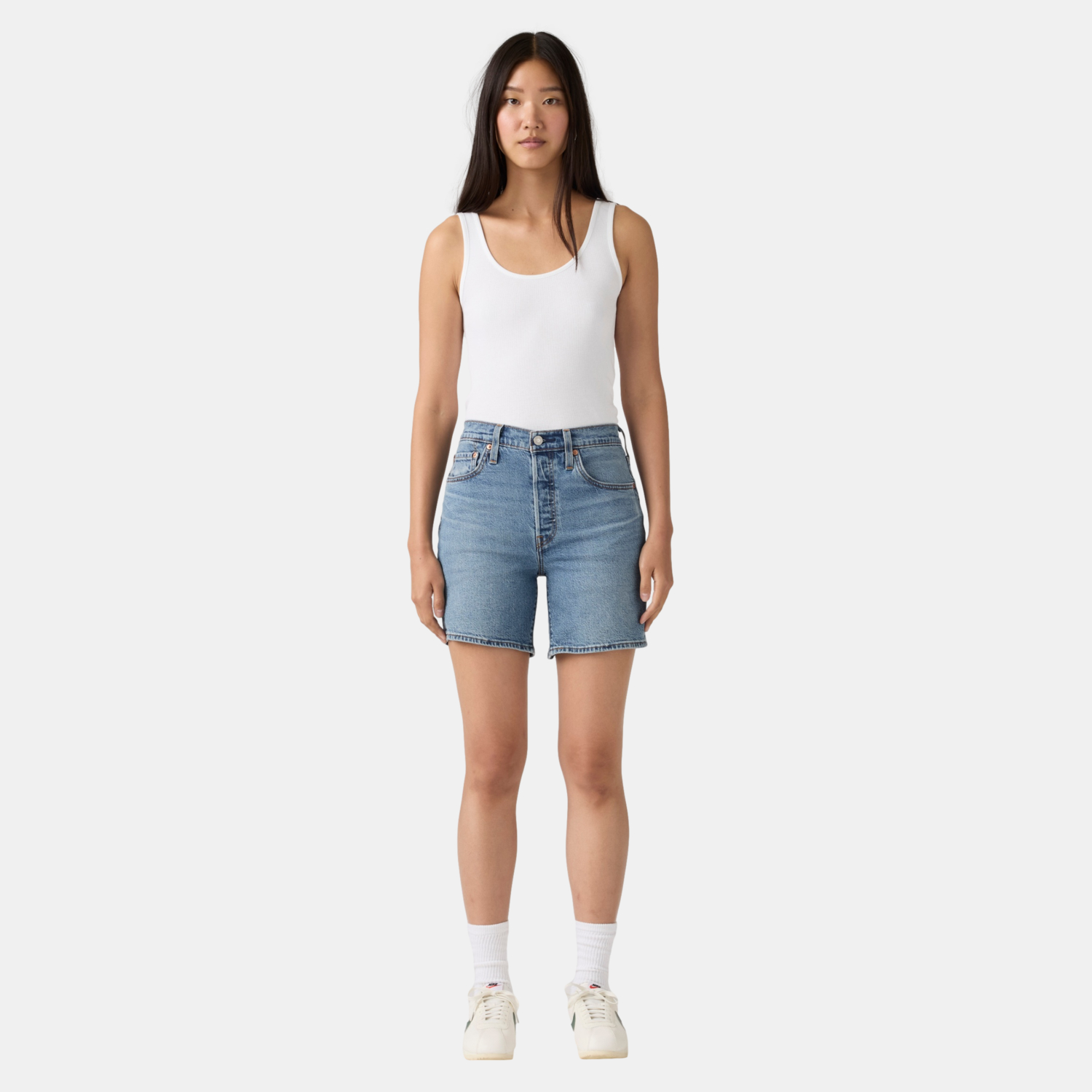 SHORTS MUJER 501 MID THIGH AZUL LEVIS A9296-0006 - 2