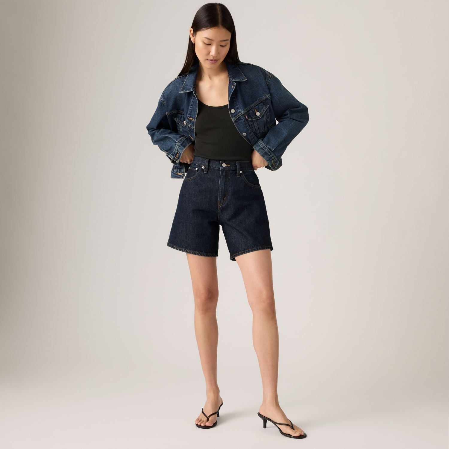 SHORTS MUJER HIGH BAGGY AZUL LEVIS A9311-0006 - 4