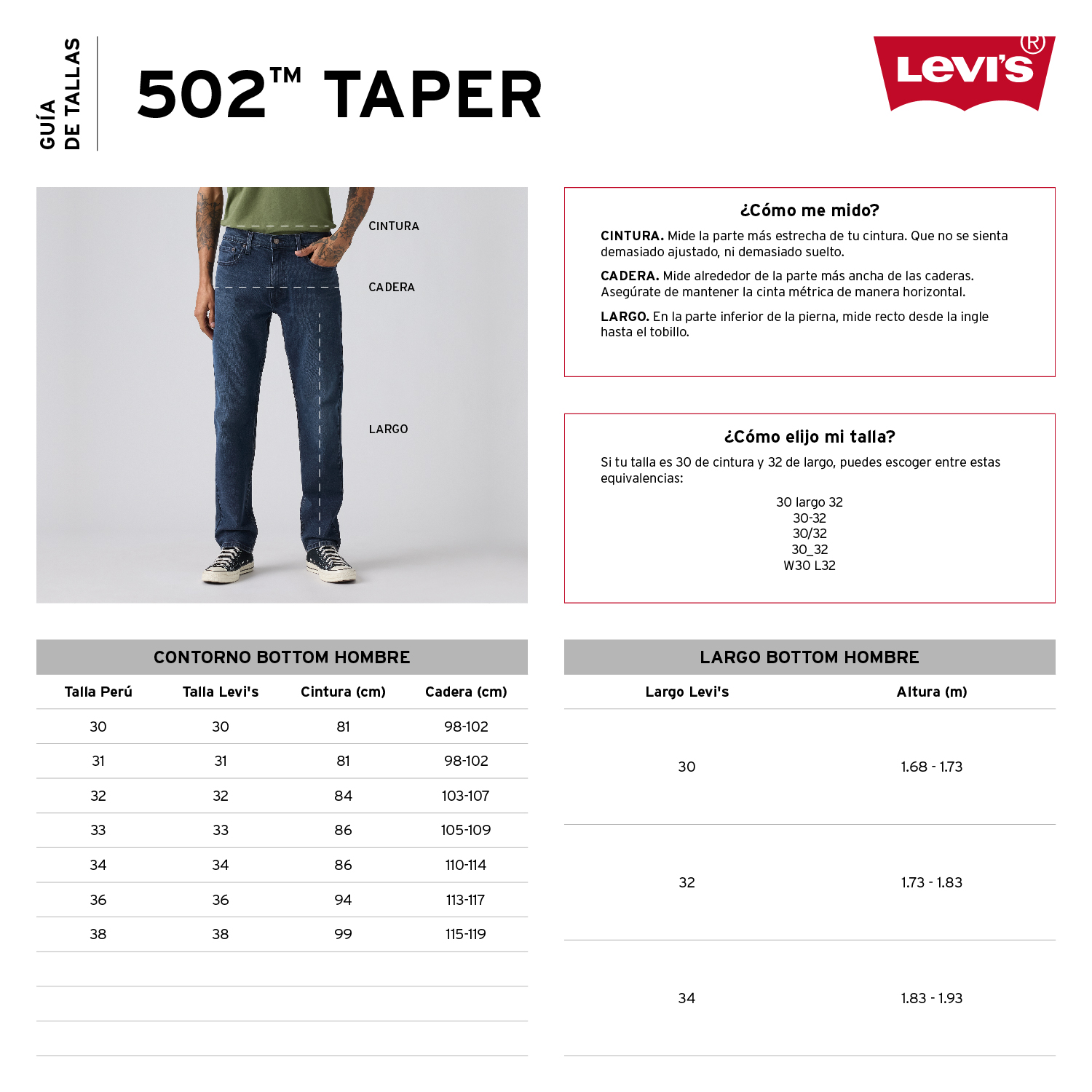 JEANS HOMBRE 502 TAPER AZUL LEVIS 29507-1775 - 6