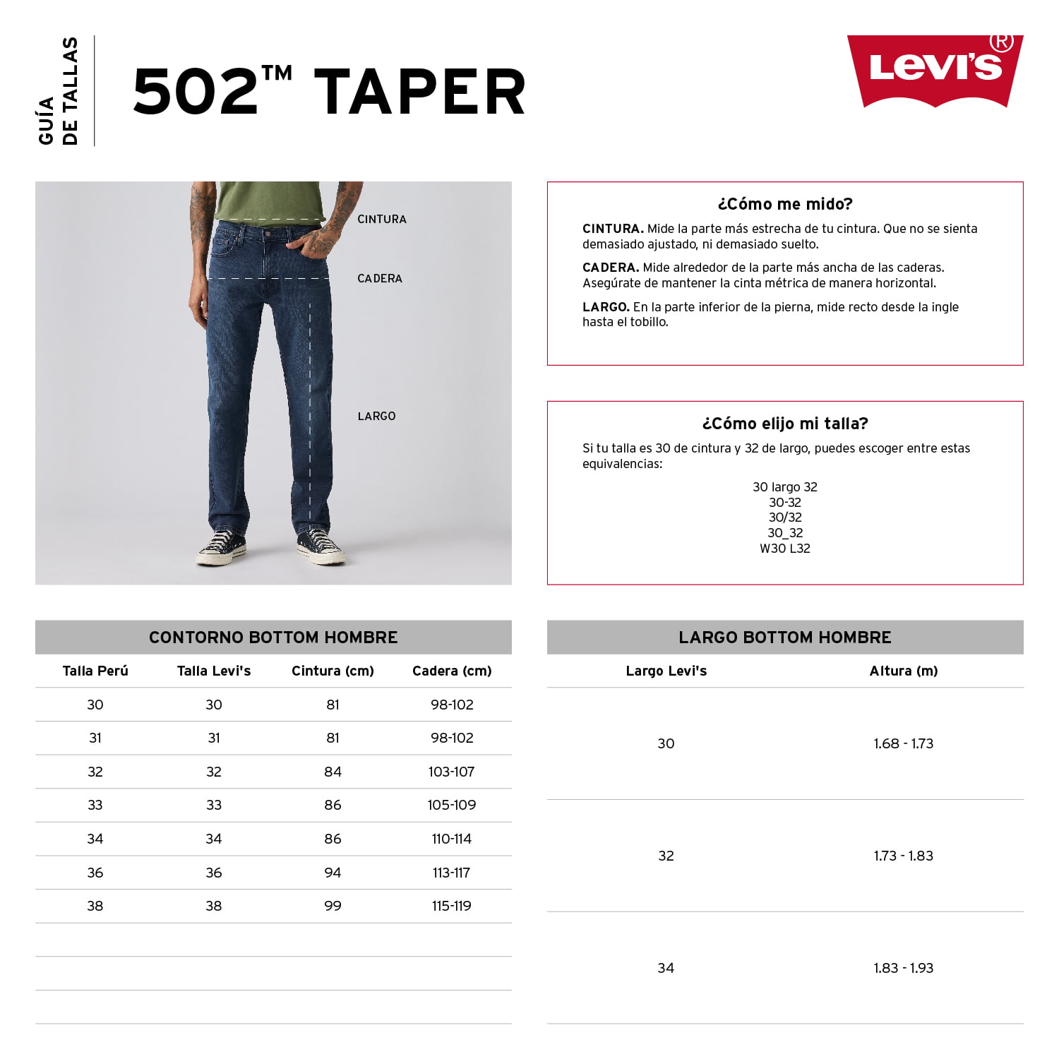JEANS HOMBRE 502 TAPER AZUL LEVIS 29507-1775 - 6
