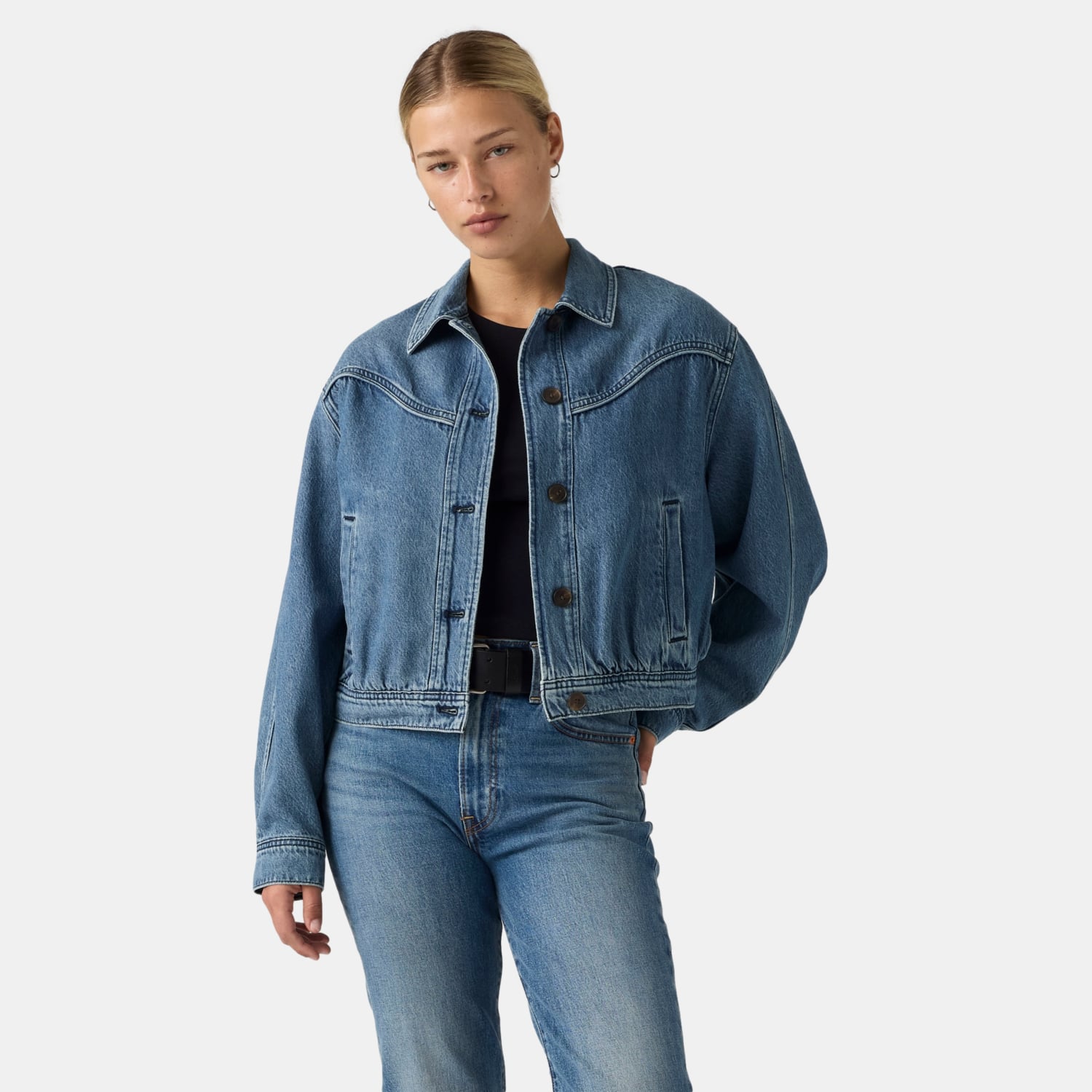 CASACA MUJER DANI WESTERN HARRINGTON AZUL LEVIS 006RM-0000 - 1