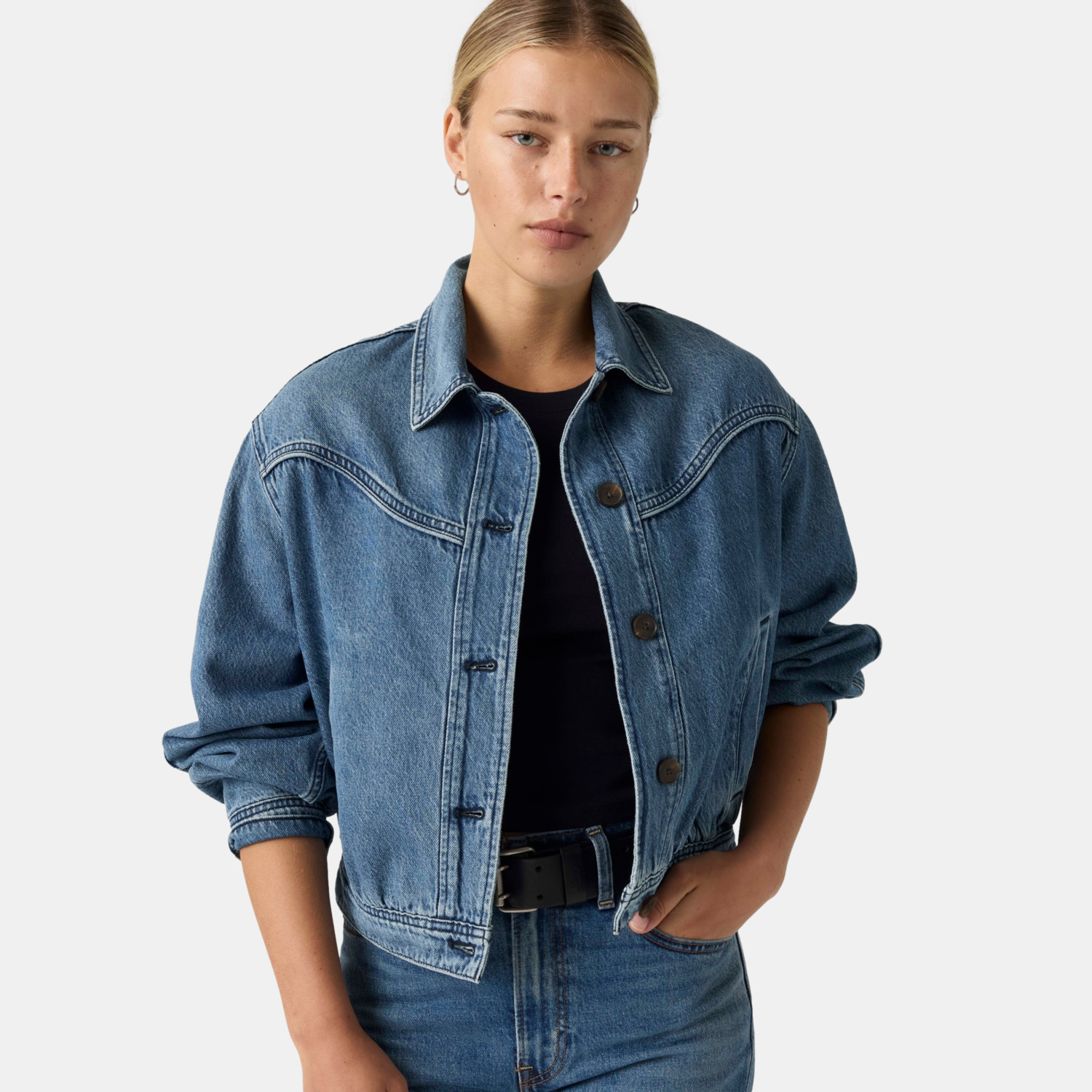 CASACA MUJER DANI WESTERN HARRINGTON AZUL LEVIS 006RM-0000 - 3