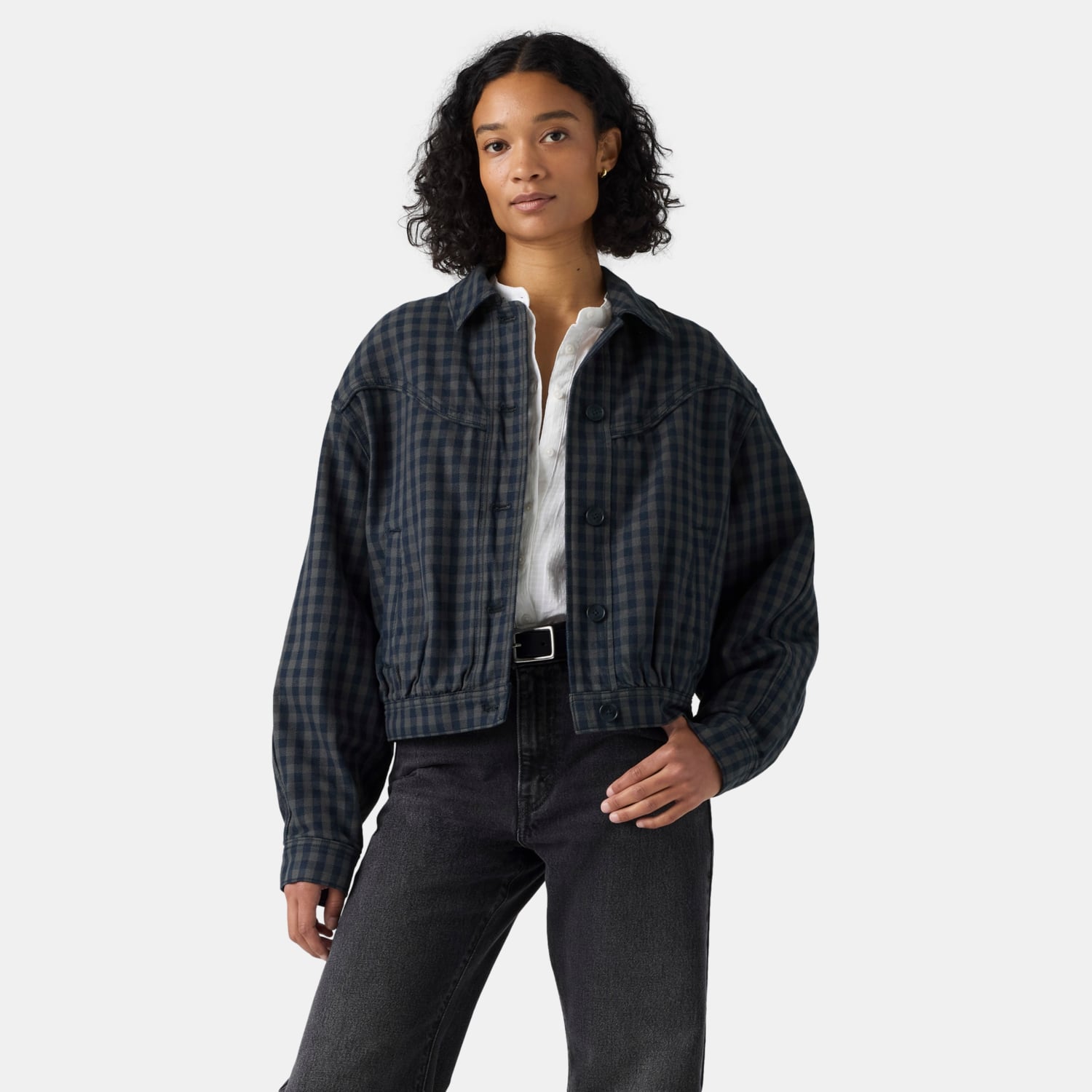 CASACA MUJER DANI WESTERN HARRINGTON AZUL LEVIS 006RM-0002 - 1