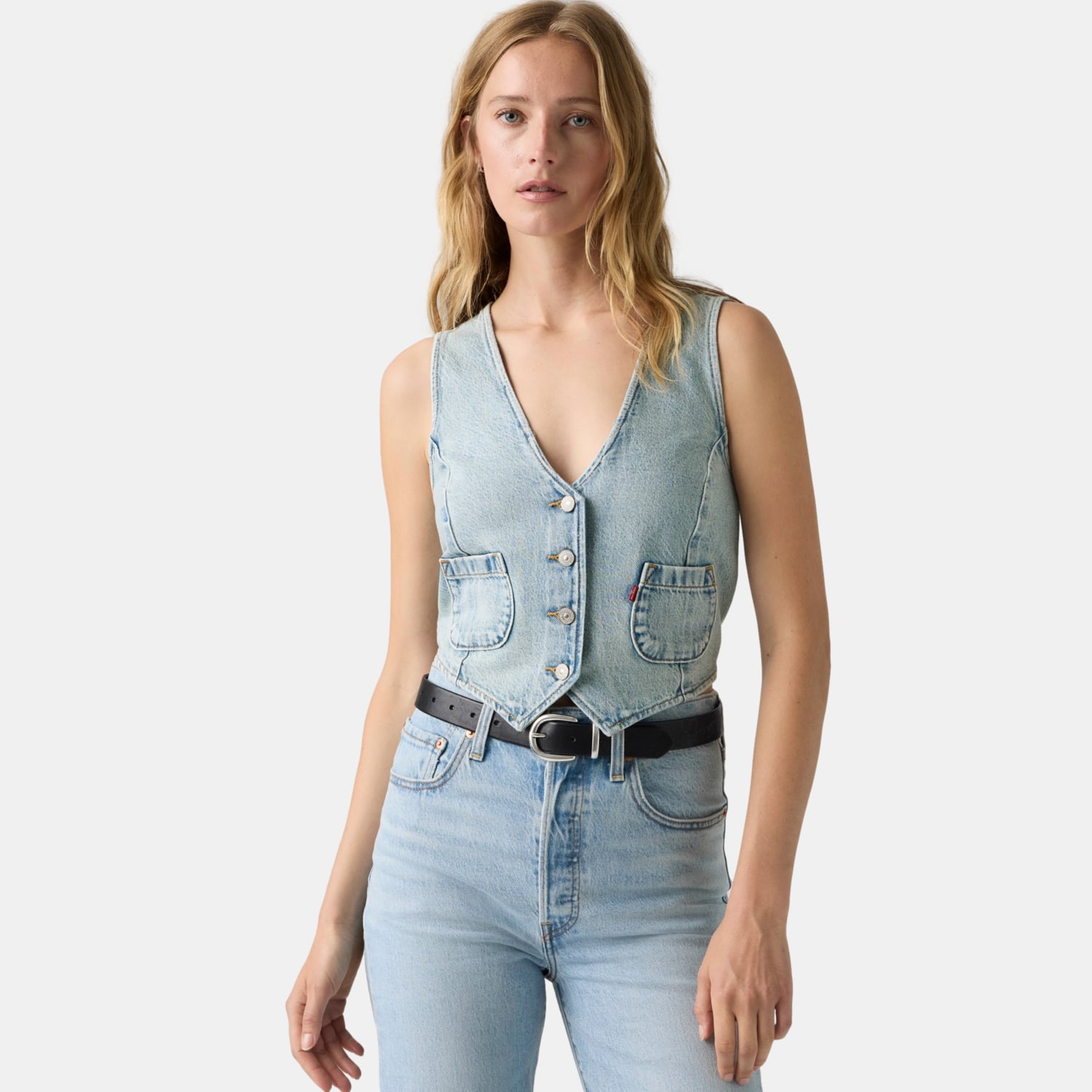 CASACA MUJER TAILORED VEST DENIM AZUL LEVIS A8749-0017 - 3