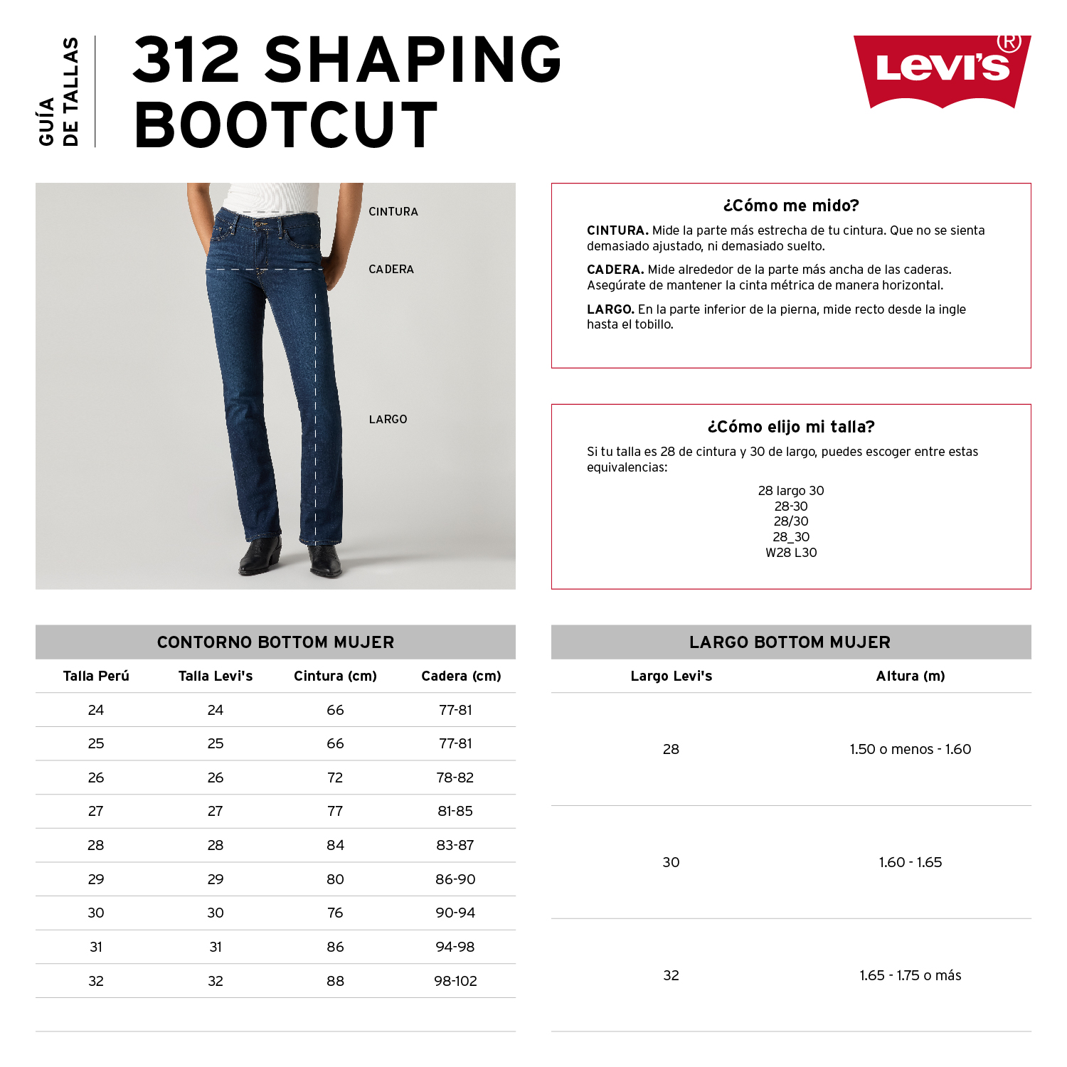 JEANS MUJER 315 SHAPING BOOT AZUL LEVIS 19632-0184 - 6