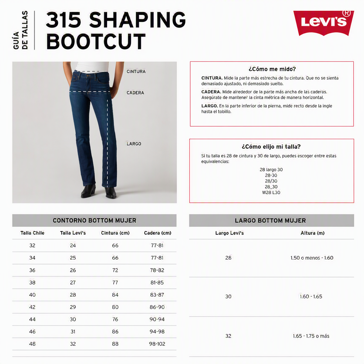 JEANS MUJER 315 SHAPING BOOT AZUL LEVIS 19632-0184 - 6