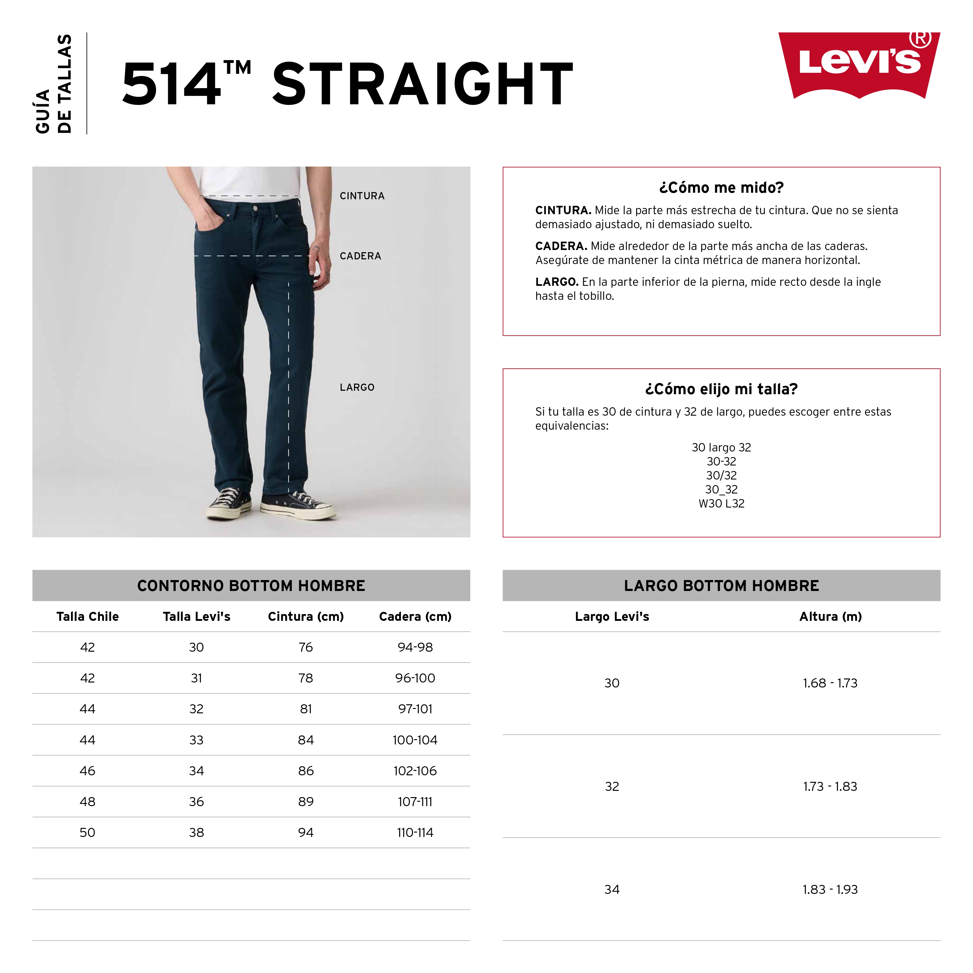 JEANS HOMBRE 514 STRAIGHT AZUL LEVIS 00514-2018 - 5
